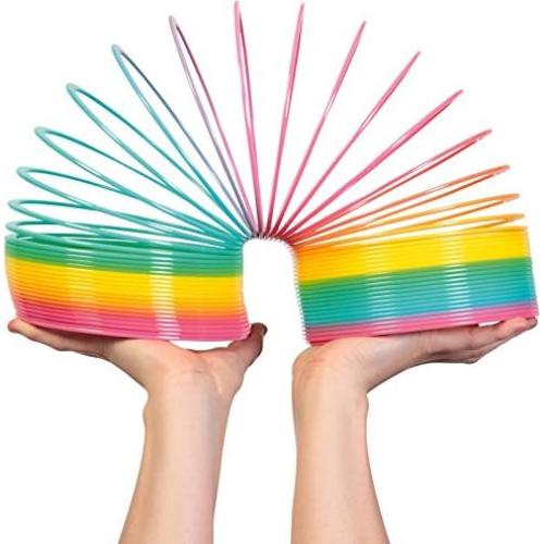 Resorte Jumbo Arcoíris Liberty Imports 16 cm - Juguete Clásico
