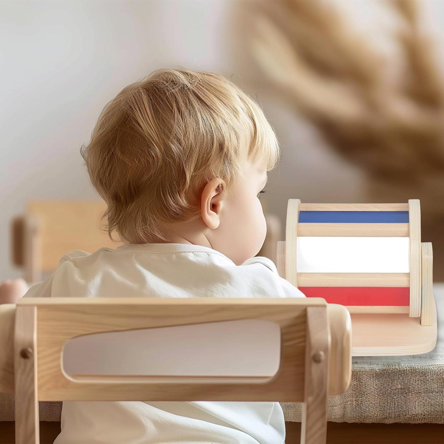 Tambor Giratorio Montessori WOODENFUN para Bebés 0-12 Meses