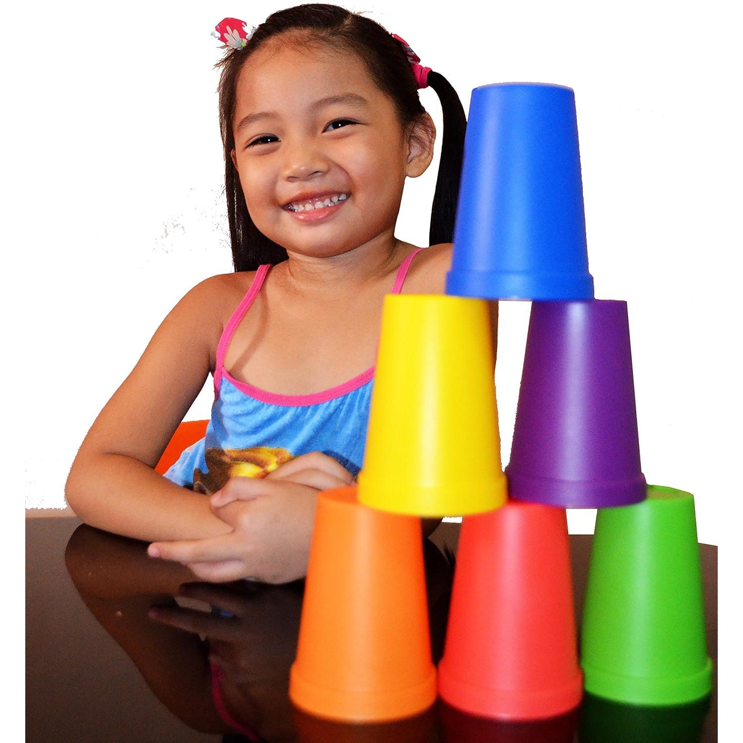 Juego de Tazas Apilables Skoolzy - Set de 6 Piezas Educativas