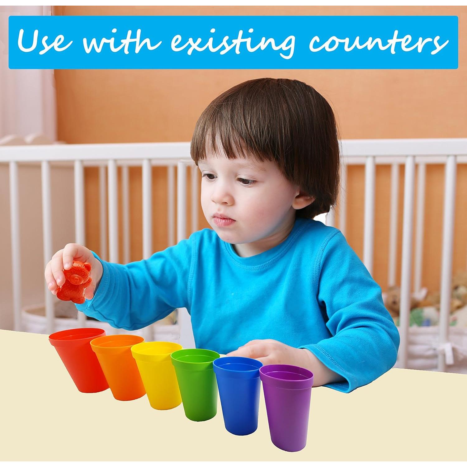 Juego de Tazas Apilables Skoolzy - Set de 6 Piezas Educativas