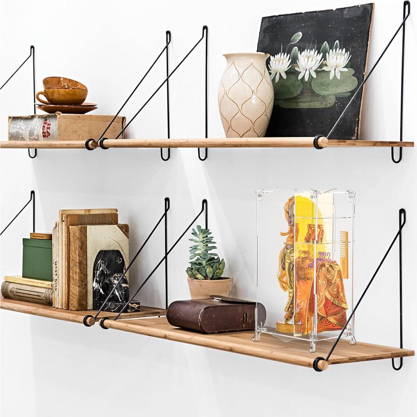 Caja de Exhibición Acrílica Beautyflier para Muñeca Rainbow High 33x18 cm