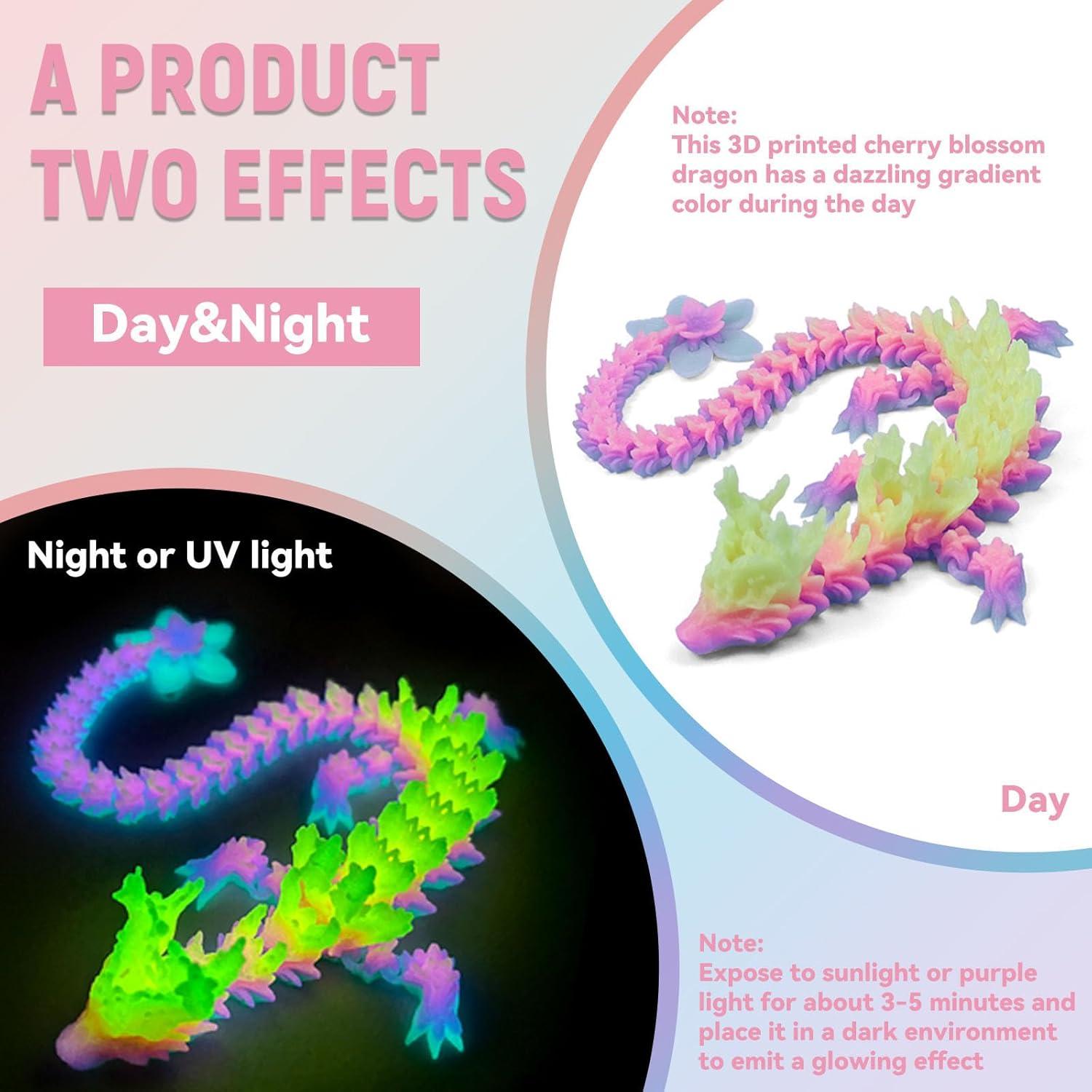 Dragón de Flor de Cerezo 3D Cinderwing3D 30 cm Arcoíris