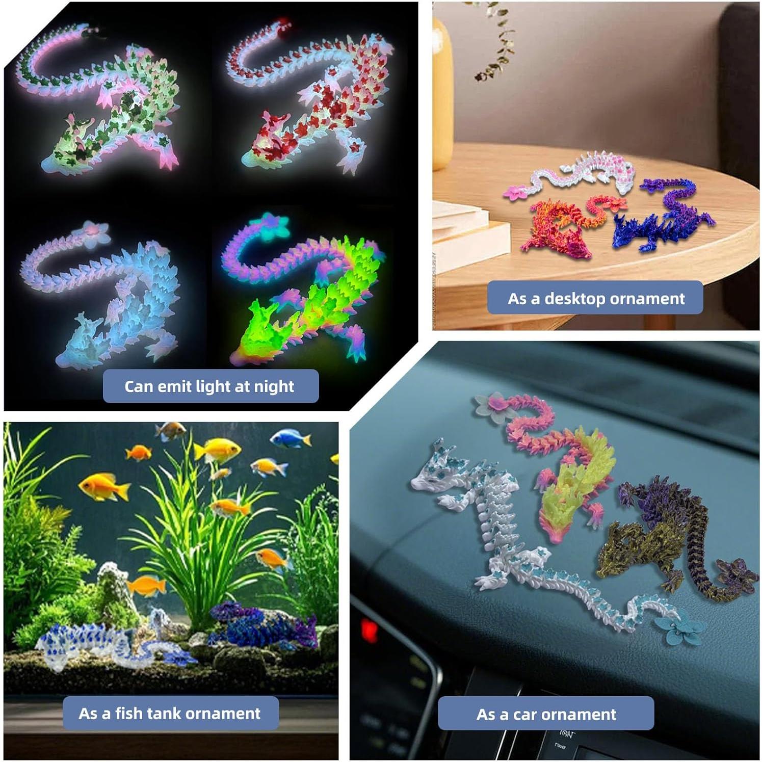 Dragón de Flor de Cerezo 3D Cinderwing3D 30 cm Arcoíris