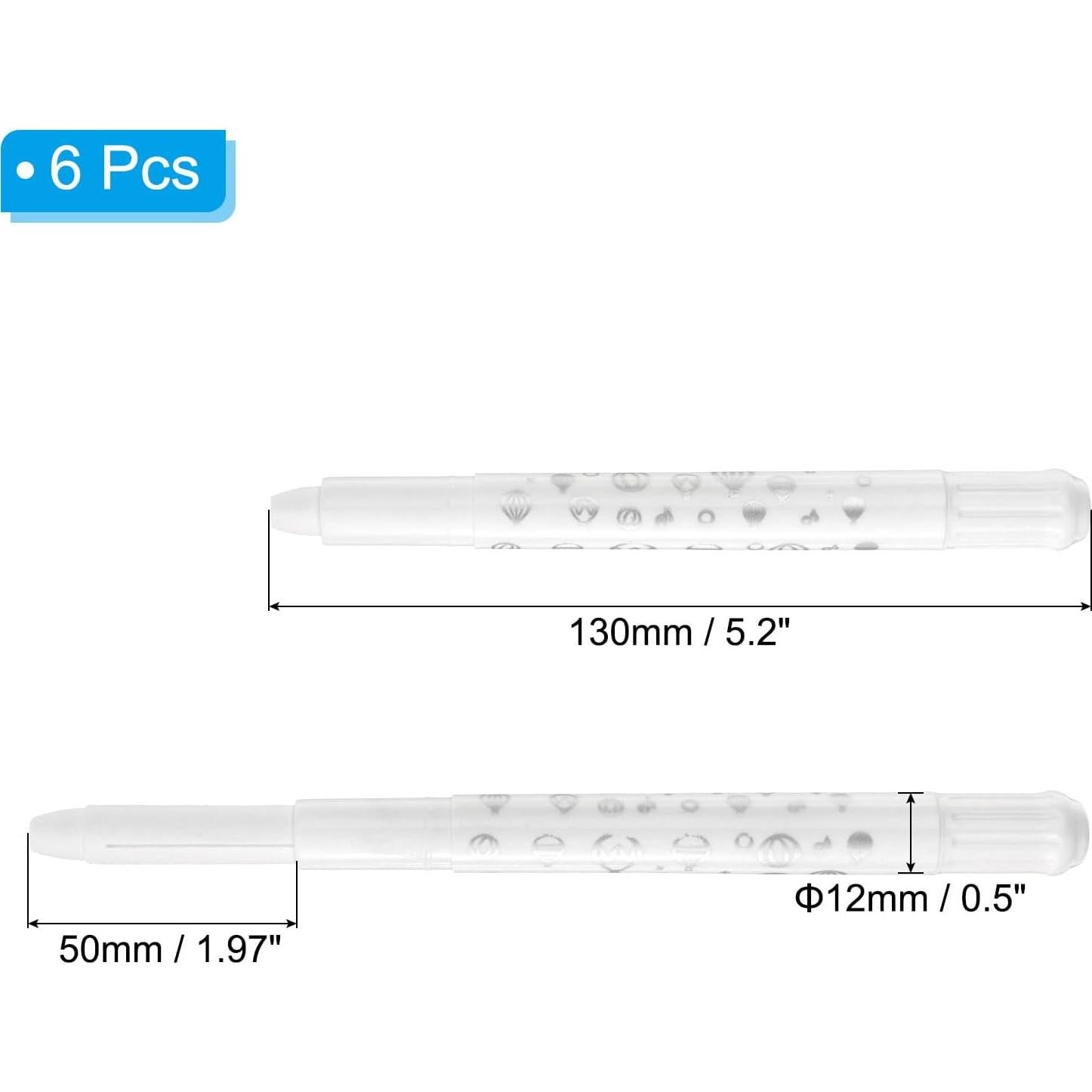 Crayones Acuarelables PATIKIL 6Pcs Lavables Color Blanco