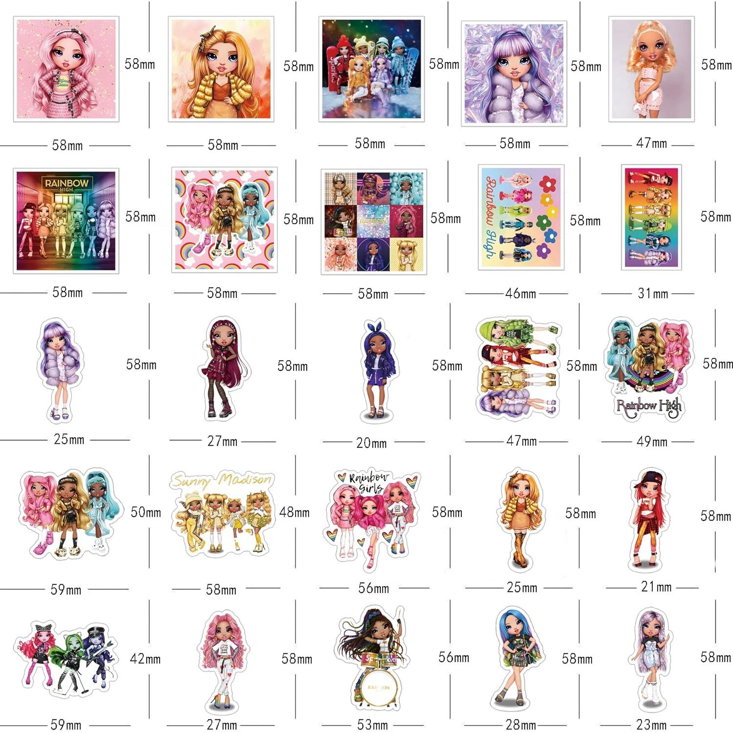 60 Calcomanías Arcoíris VOEMPFE Impermeables para Decoración