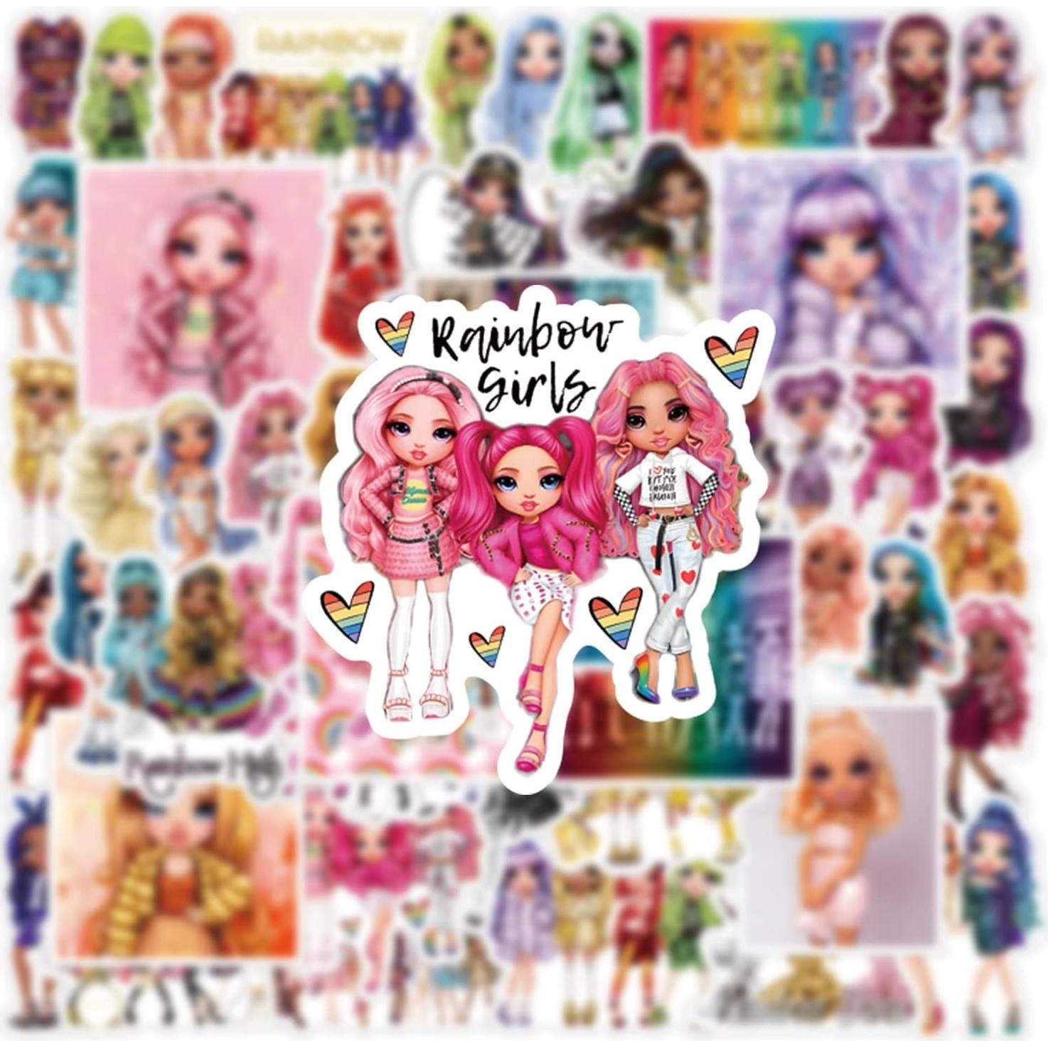 60 Calcomanías Arcoíris VOEMPFE Impermeables para Decoración