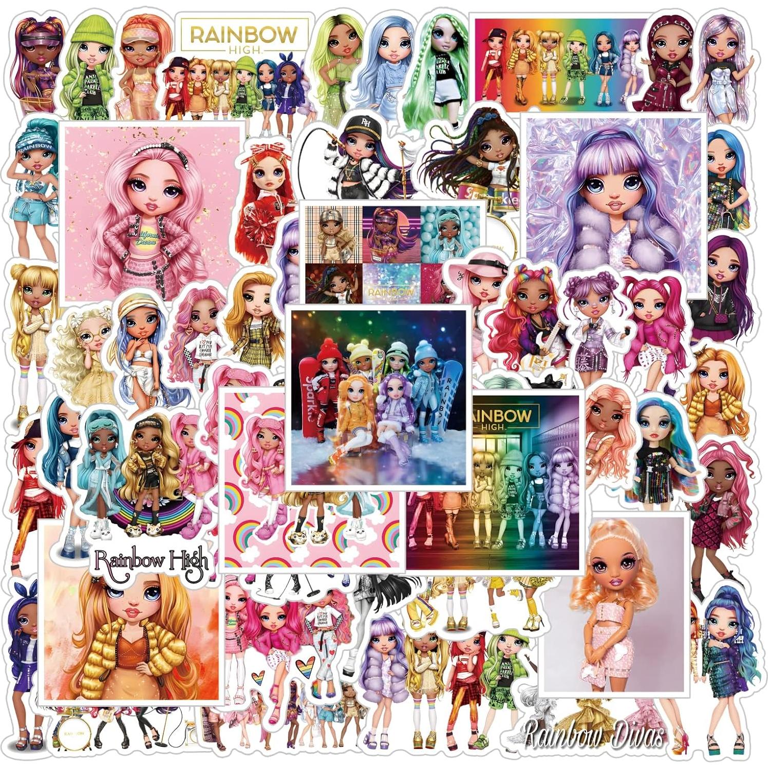 60 Calcomanías Arcoíris VOEMPFE Impermeables para Decoración