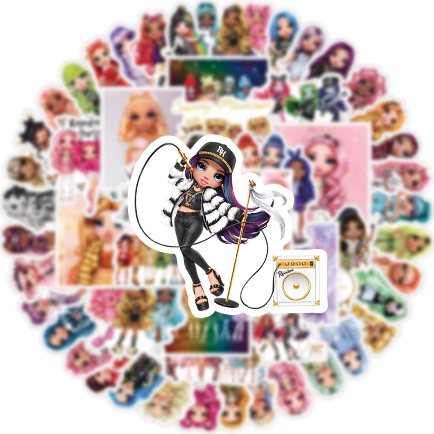 60 Calcomanías Arcoíris VOEMPFE Impermeables para Decoración