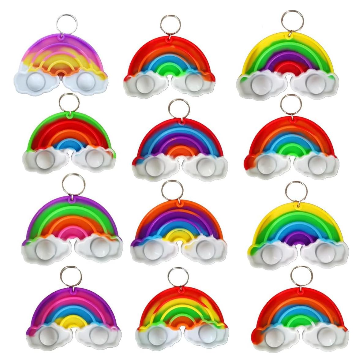 24 Mini Pop Fidget Burbuja Arcoíris HOZKEAP para Niños y Adultos