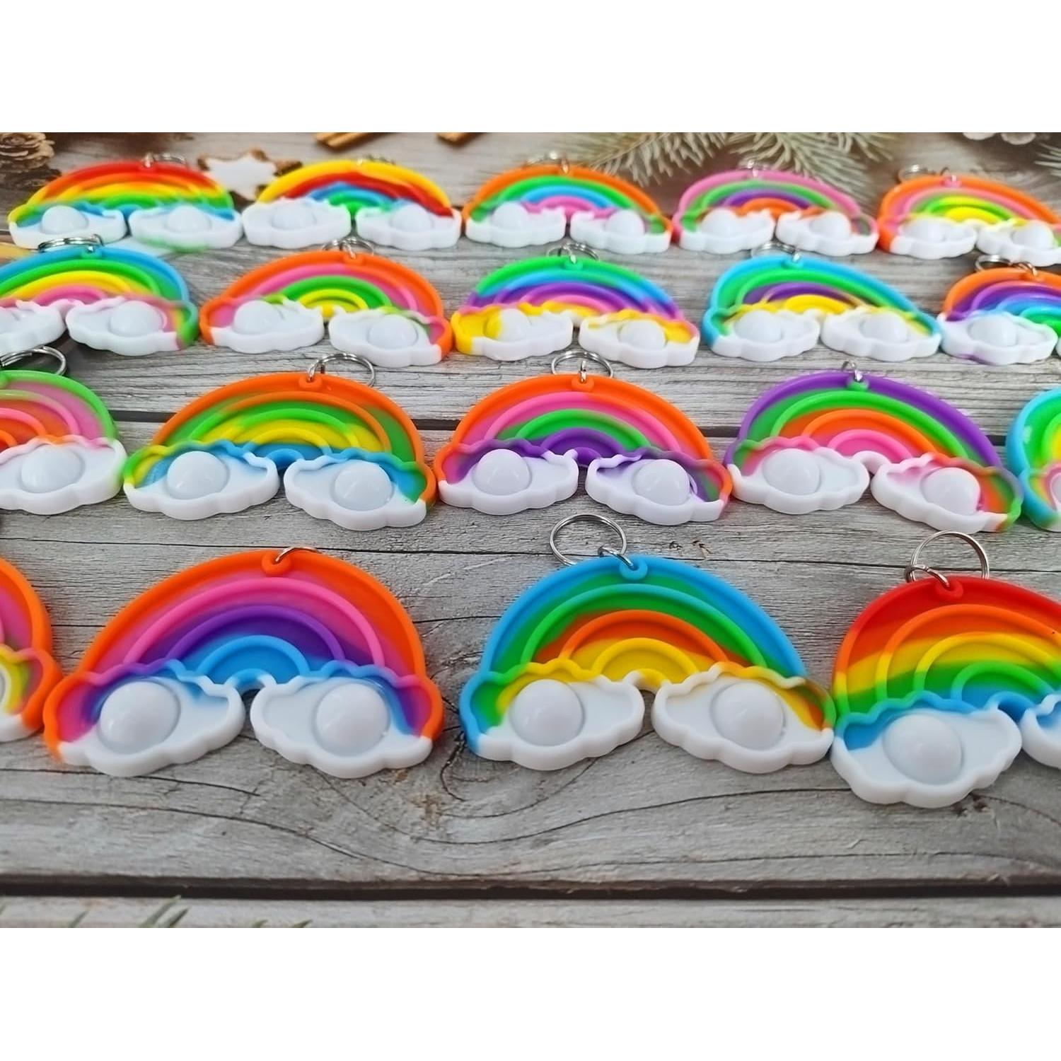 24 Mini Pop Fidget Burbuja Arcoíris HOZKEAP para Niños y Adultos