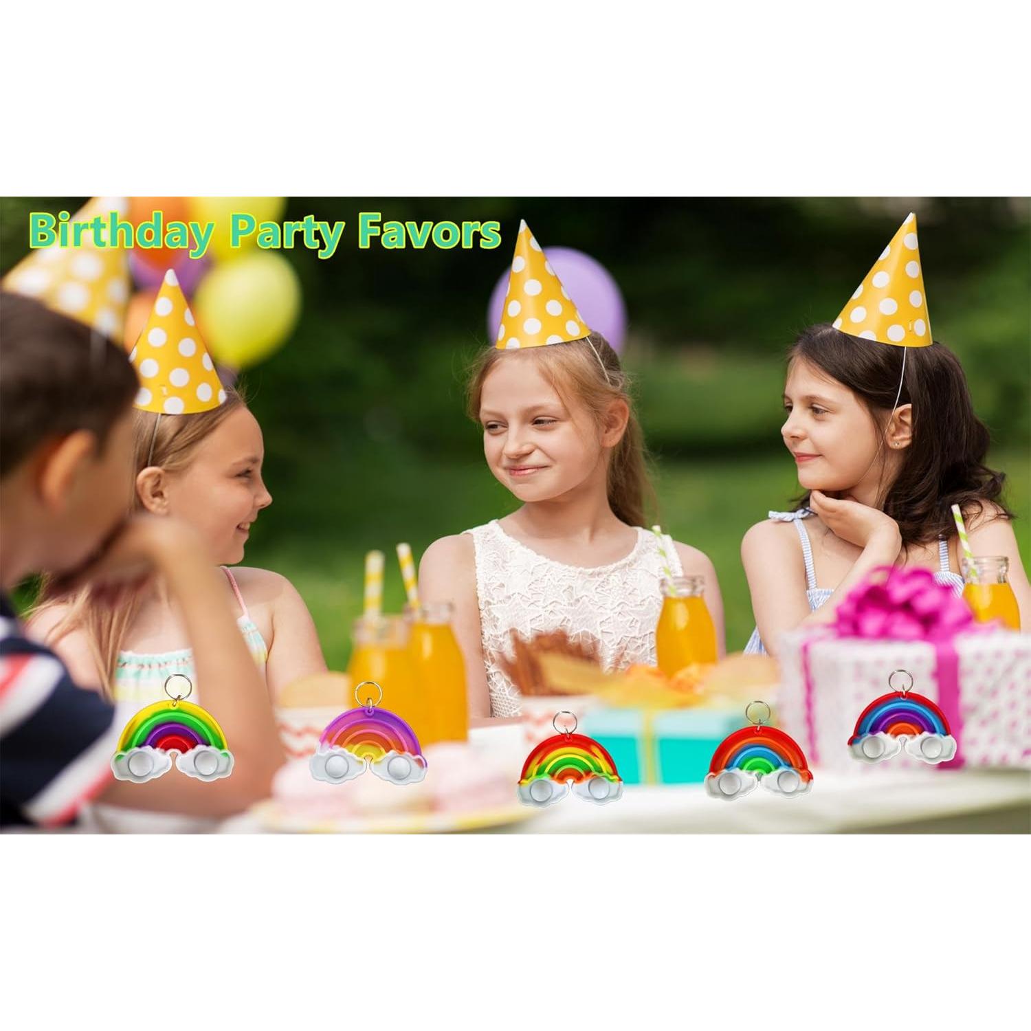 24 Mini Pop Fidget Burbuja Arcoíris HOZKEAP para Niños y Adultos
