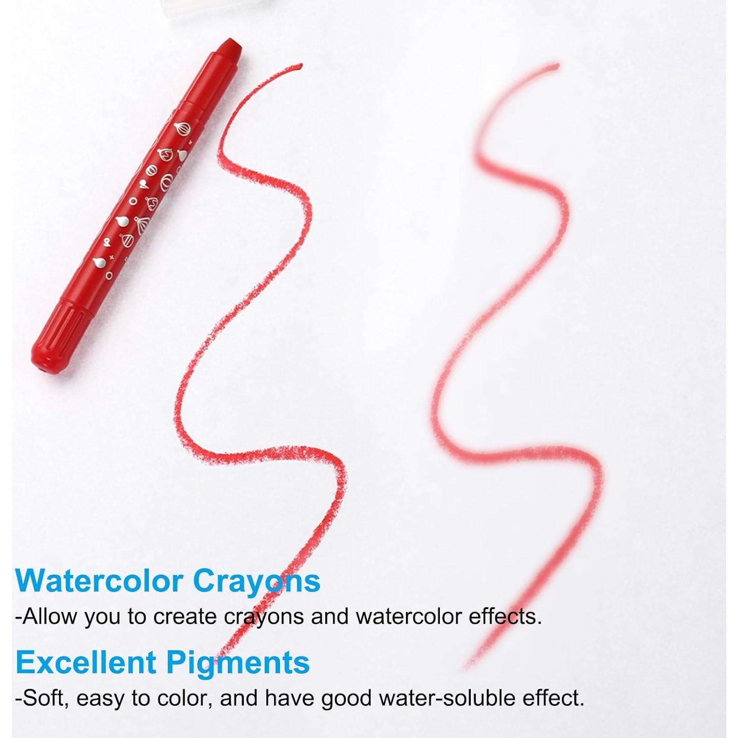 Crayones Acuarelables PATIKIL 6Pcs Azul Claro Lavables