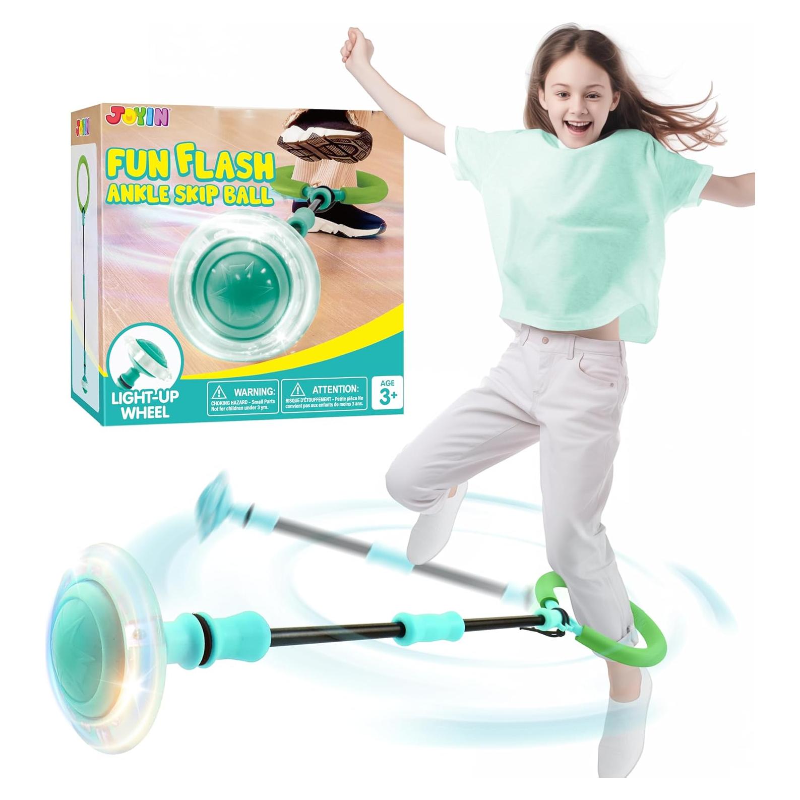 Pelota de Salto de Tobillo Joyin Verde con Luces Intermitentes