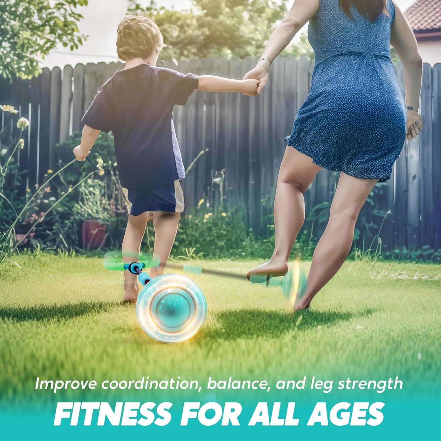 Pelota de Salto de Tobillo Joyin Verde con Luces Intermitentes