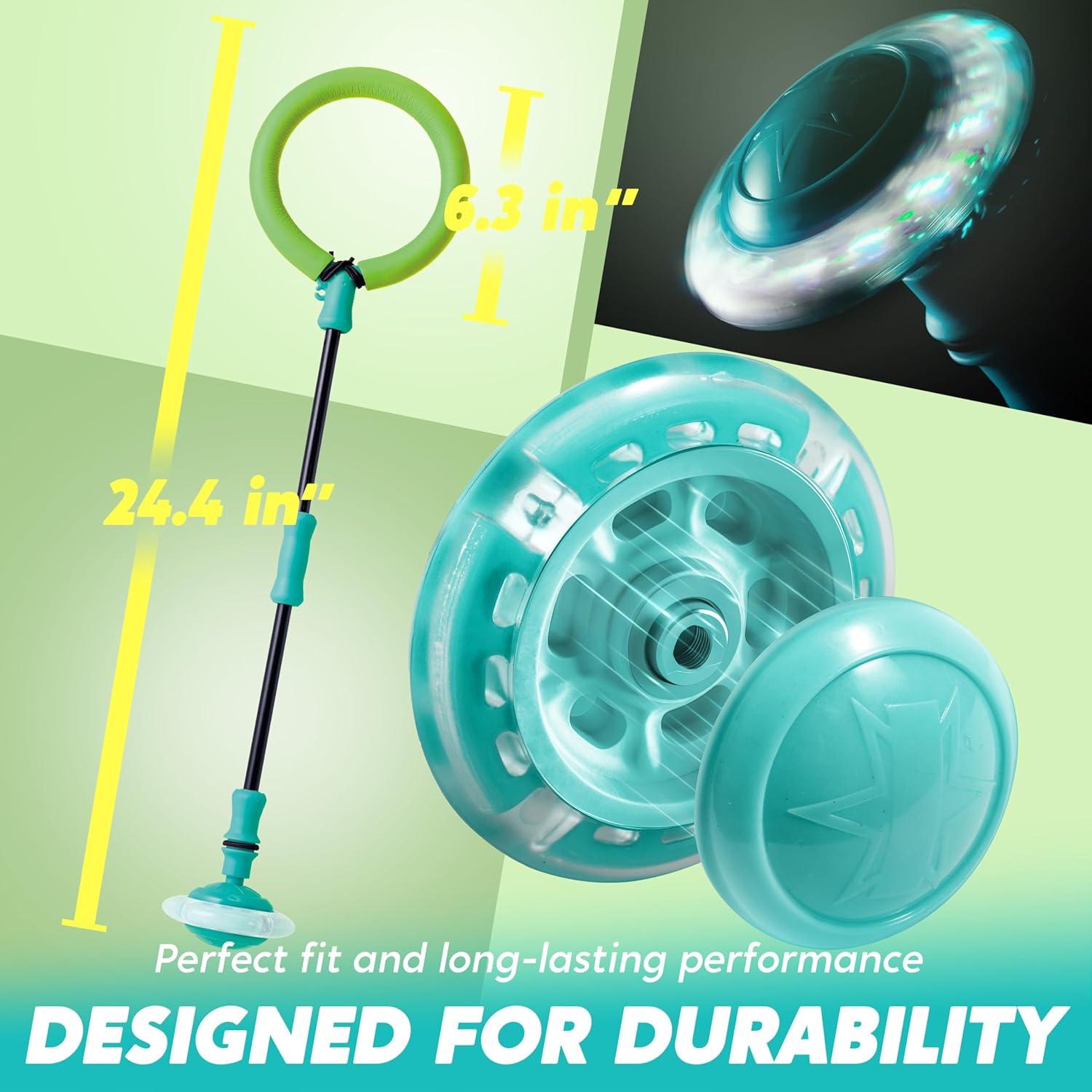 Pelota de Salto de Tobillo Joyin Verde con Luces Intermitentes