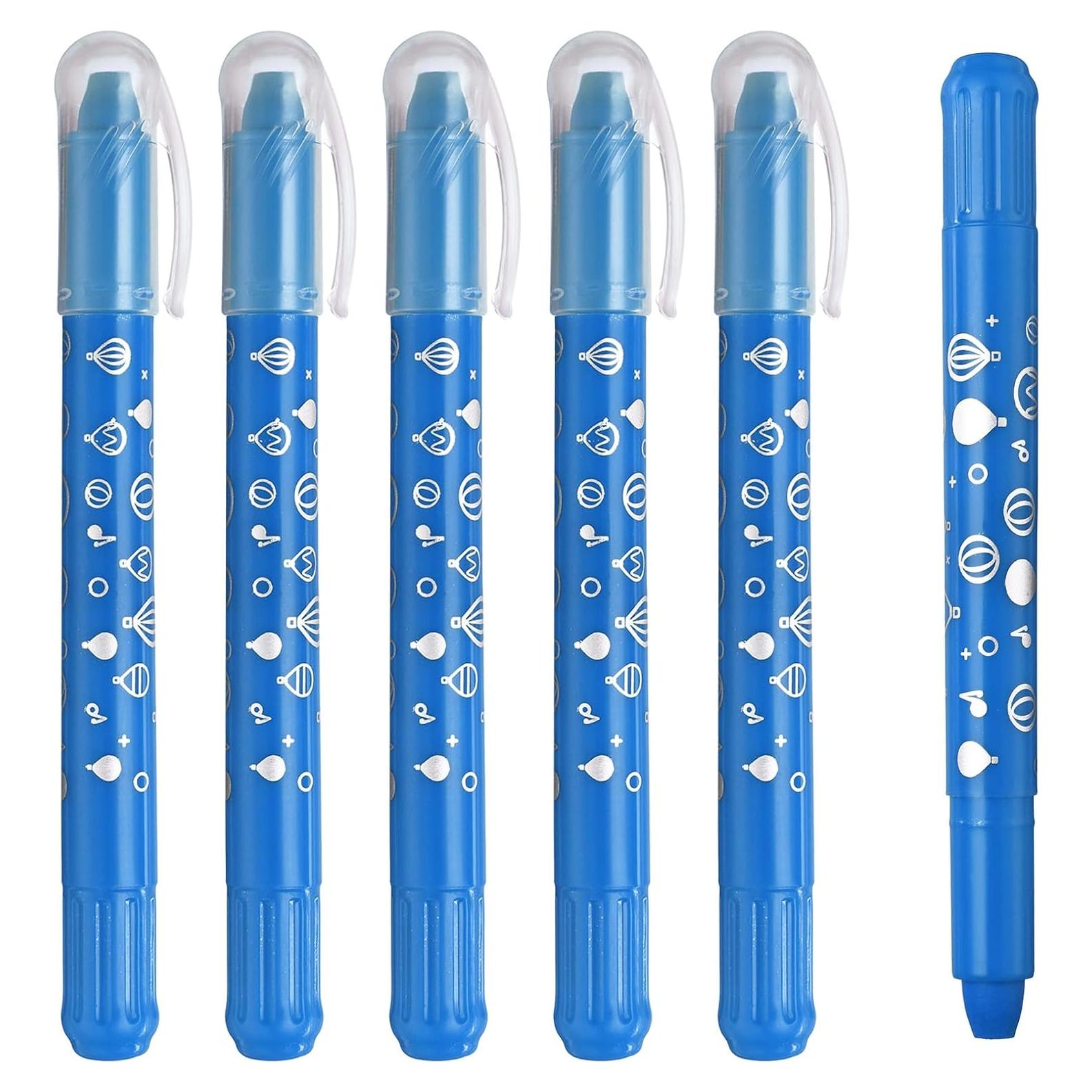 Crayones Acuarelables PATIKIL 6Pcs Azul Oscuro Lavables