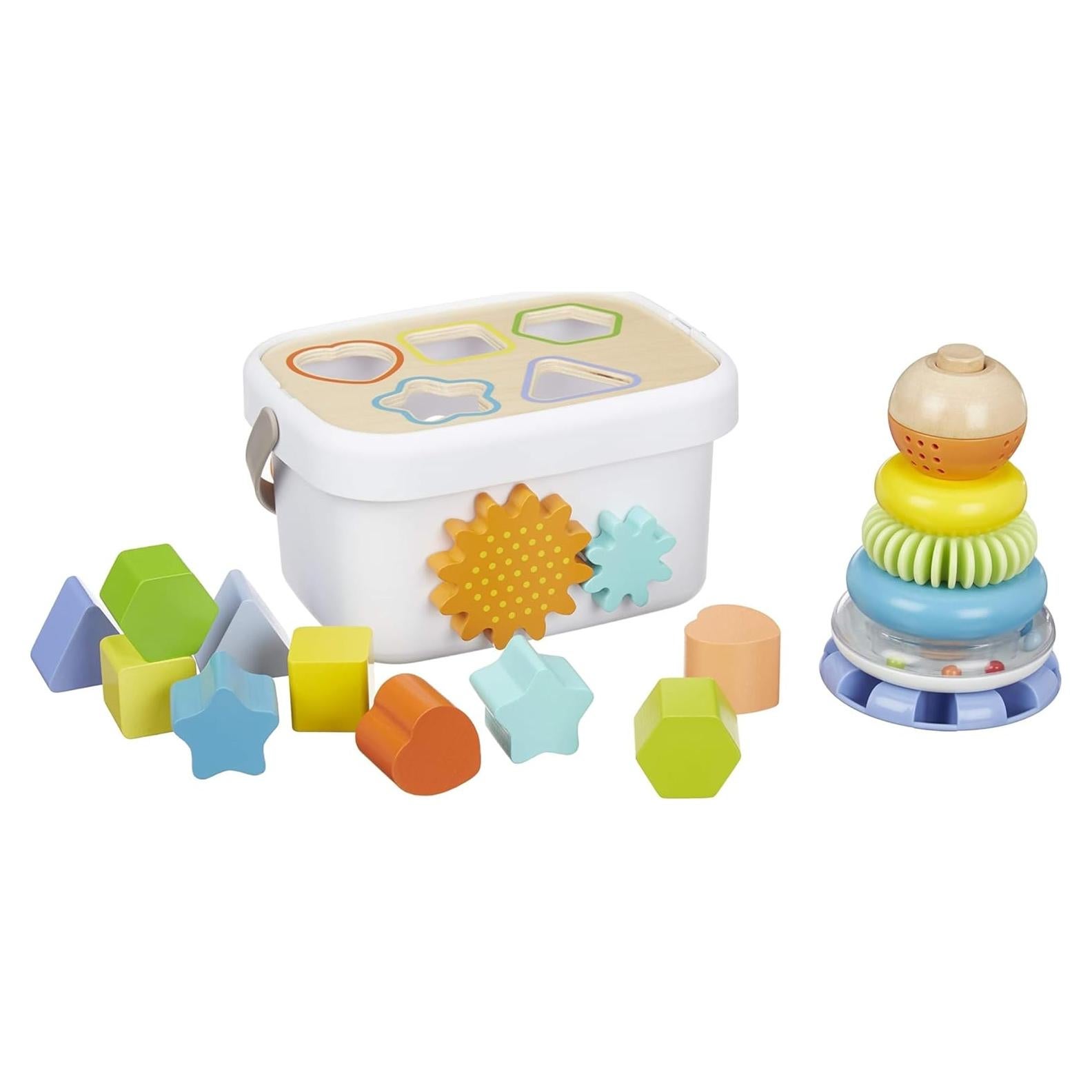 Conjunto de Juguetes de Clasificación y Apilador Amazon Basics