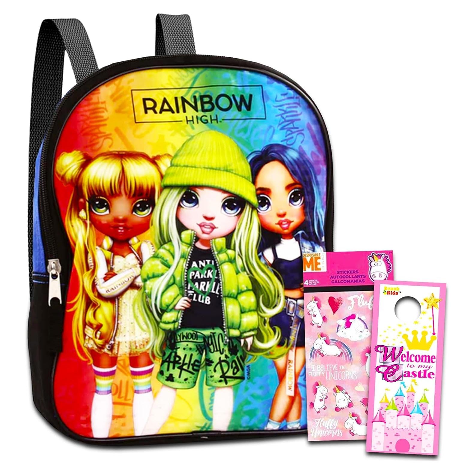 Mochila Rainbow High para Niñas 22.86x7.62x27.94cm con Calcomanías