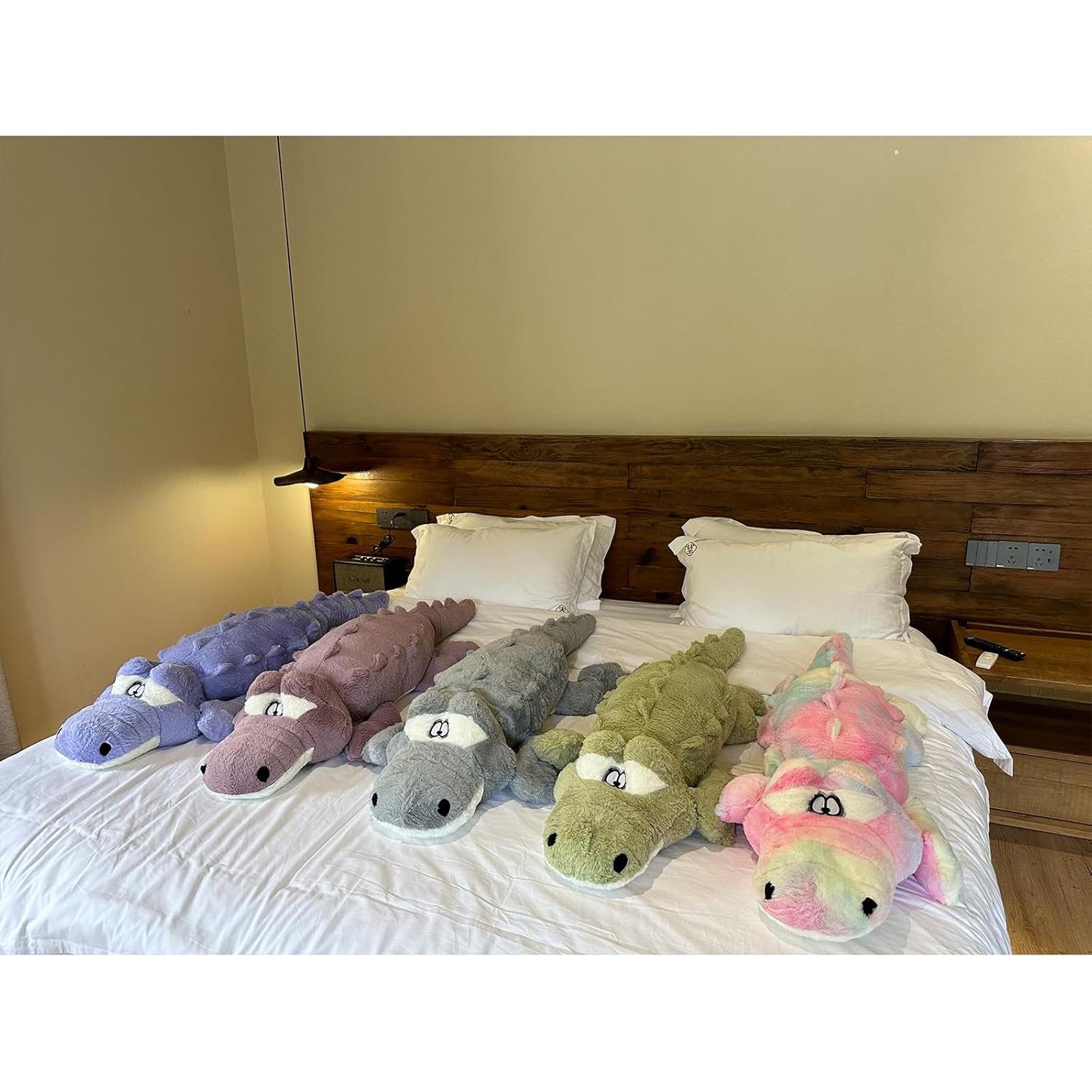 Almohada de Peluche Cocodrilo Hofun4U 96.5 cm Arcoíris