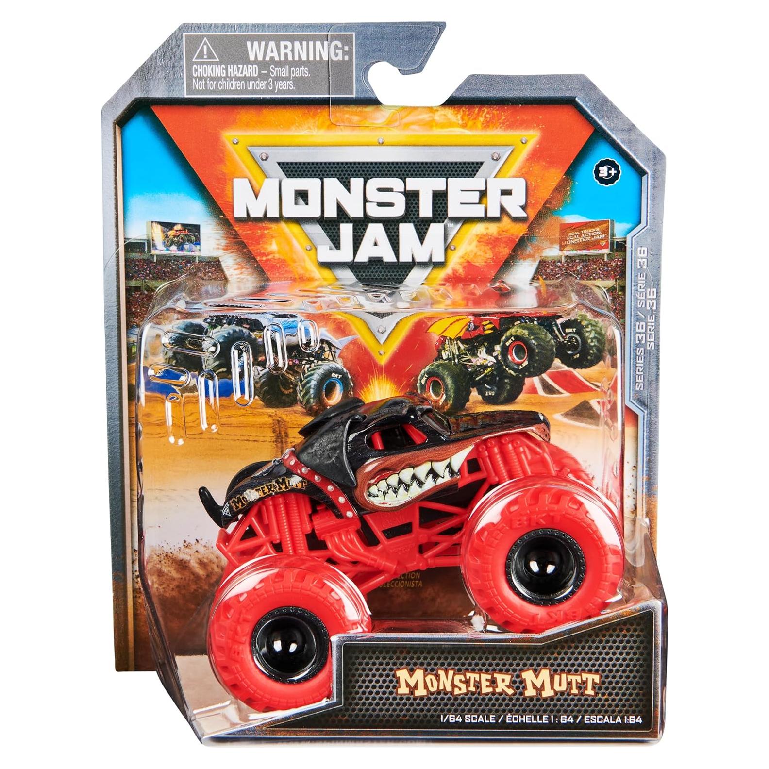 Camión Monstruo Metal Fundido Monster Jam Monster Mutt Rottweiler 1:64