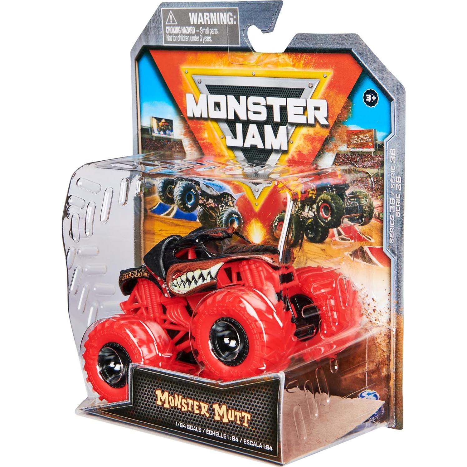 Camión Monstruo Metal Fundido Monster Jam Monster Mutt Rottweiler 1:64