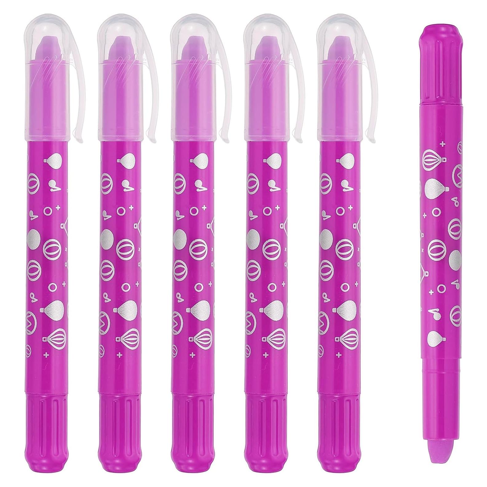 Crayones Acuarelables PATIKIL 6Pcs Rojo Púrpura