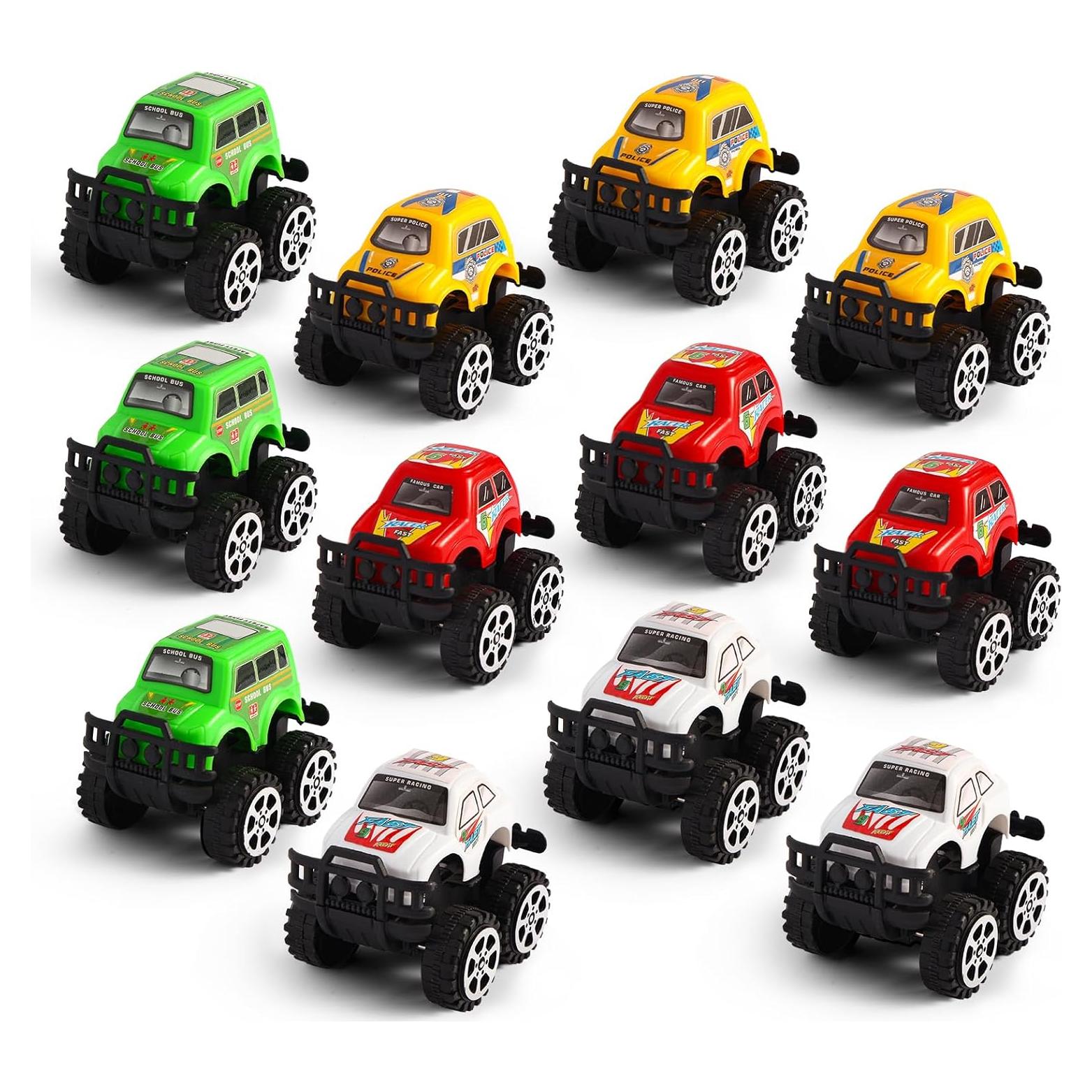 Paquete de 12 Coches de Retroceso Manmel para Niños