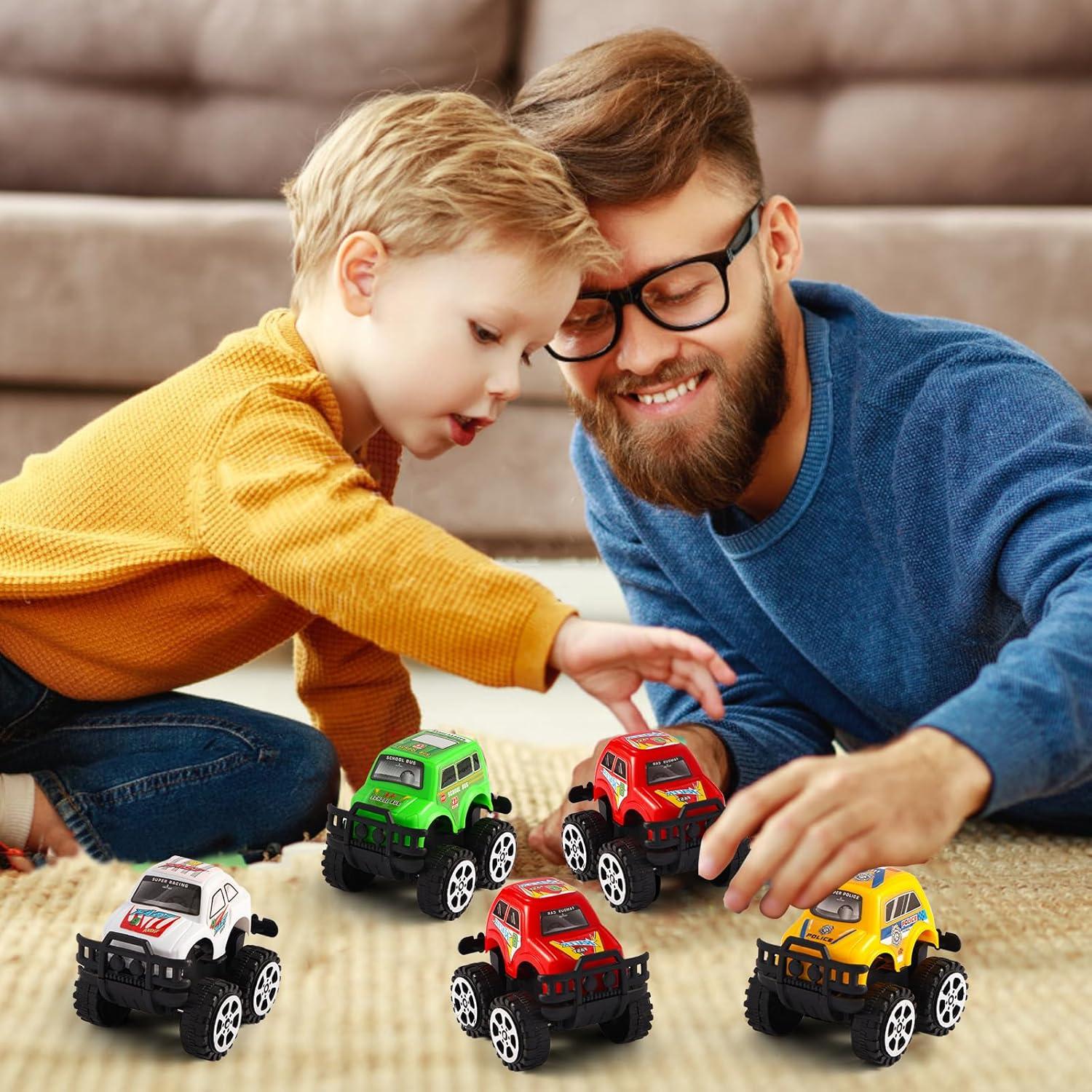 Paquete de 12 Coches de Retroceso Manmel para Niños