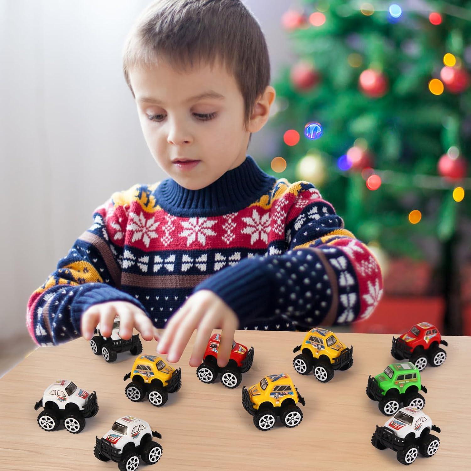 Paquete de 12 Coches de Retroceso Manmel para Niños