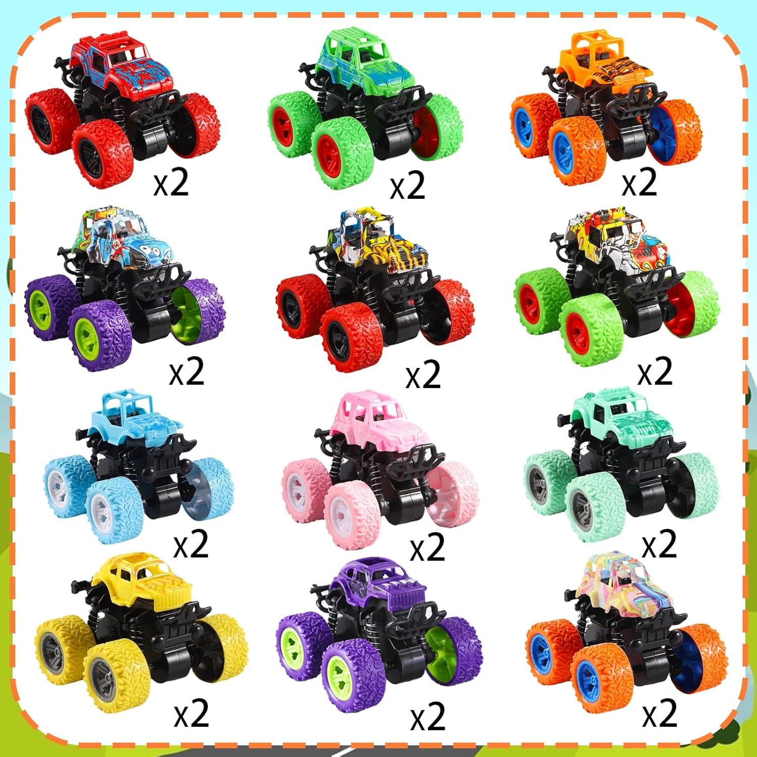 Camiones Monstruo a Fricción SUNPROUND - 24 Piezas 1.61 kg