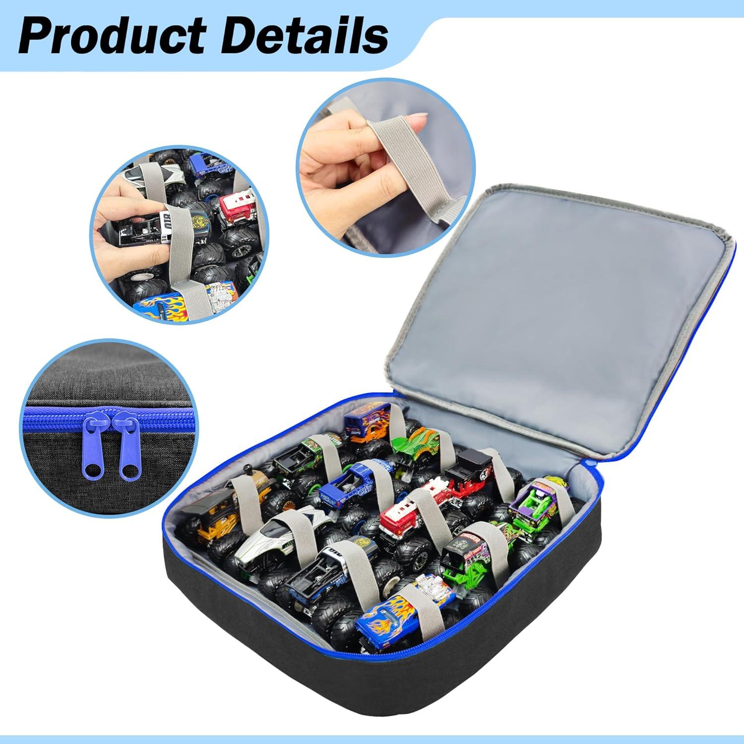 Funda KISLANE para 12 Camiones de Juguete Monster Jam - Negro