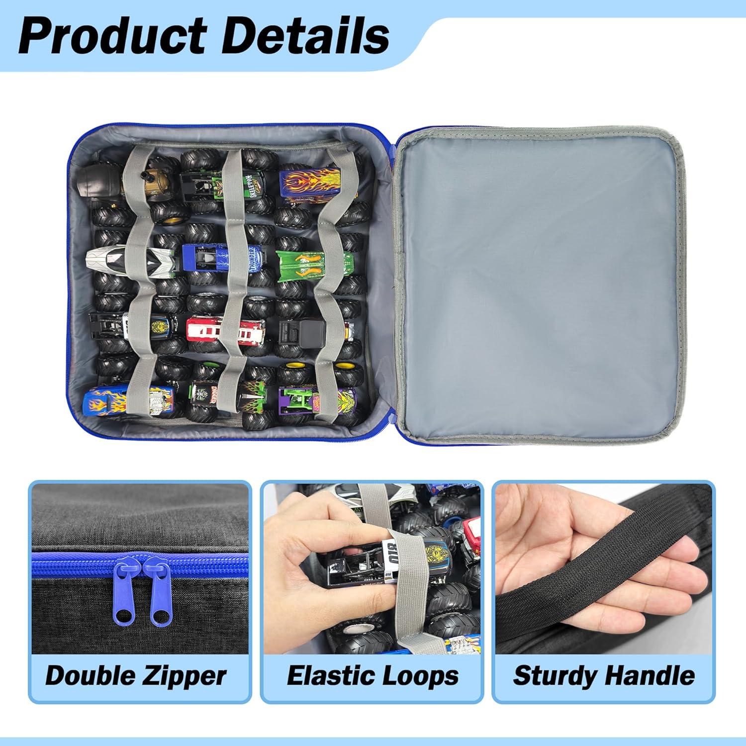 Funda KISLANE para 12 Camiones de Juguete Monster Jam - Negro