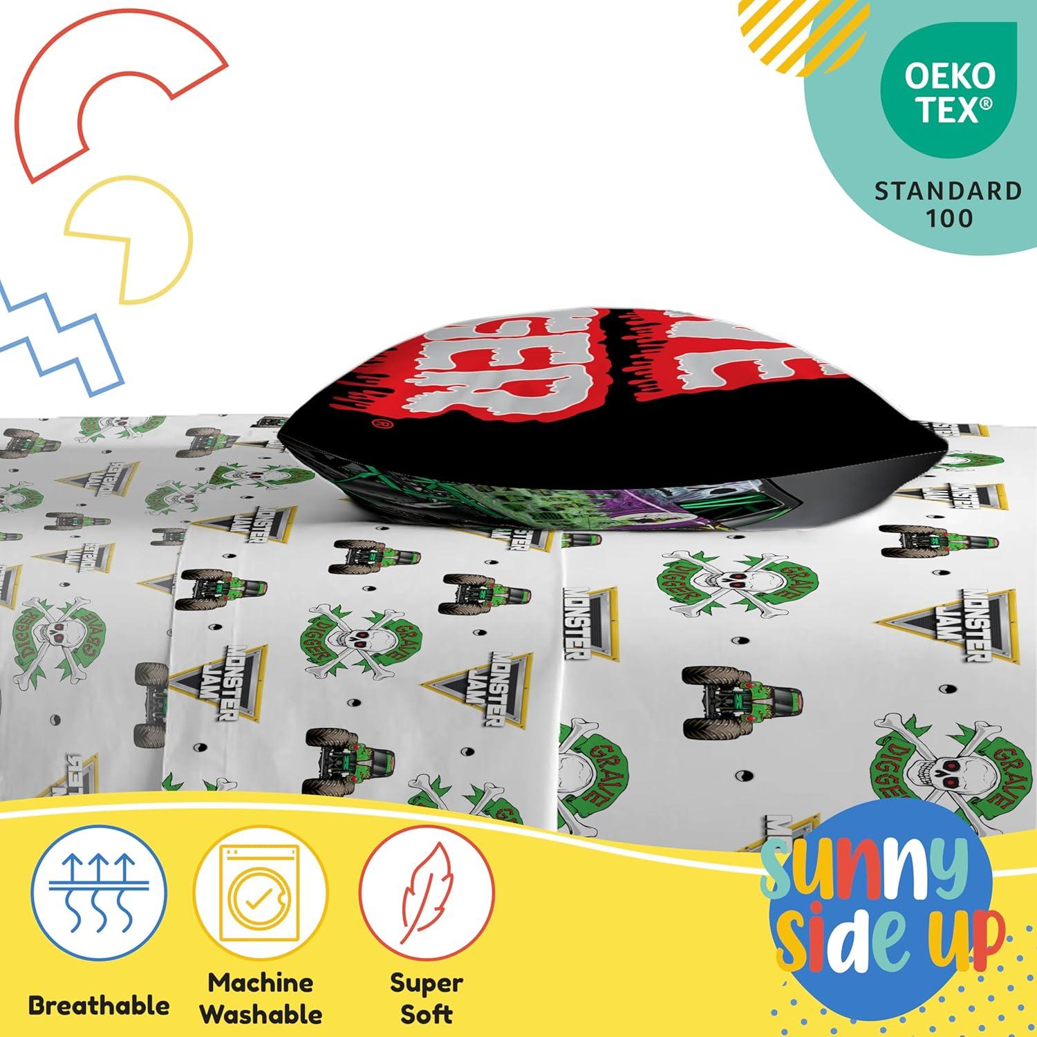 Conjunto de Sábanas Monster Jam Grave Digger 3 Piezas