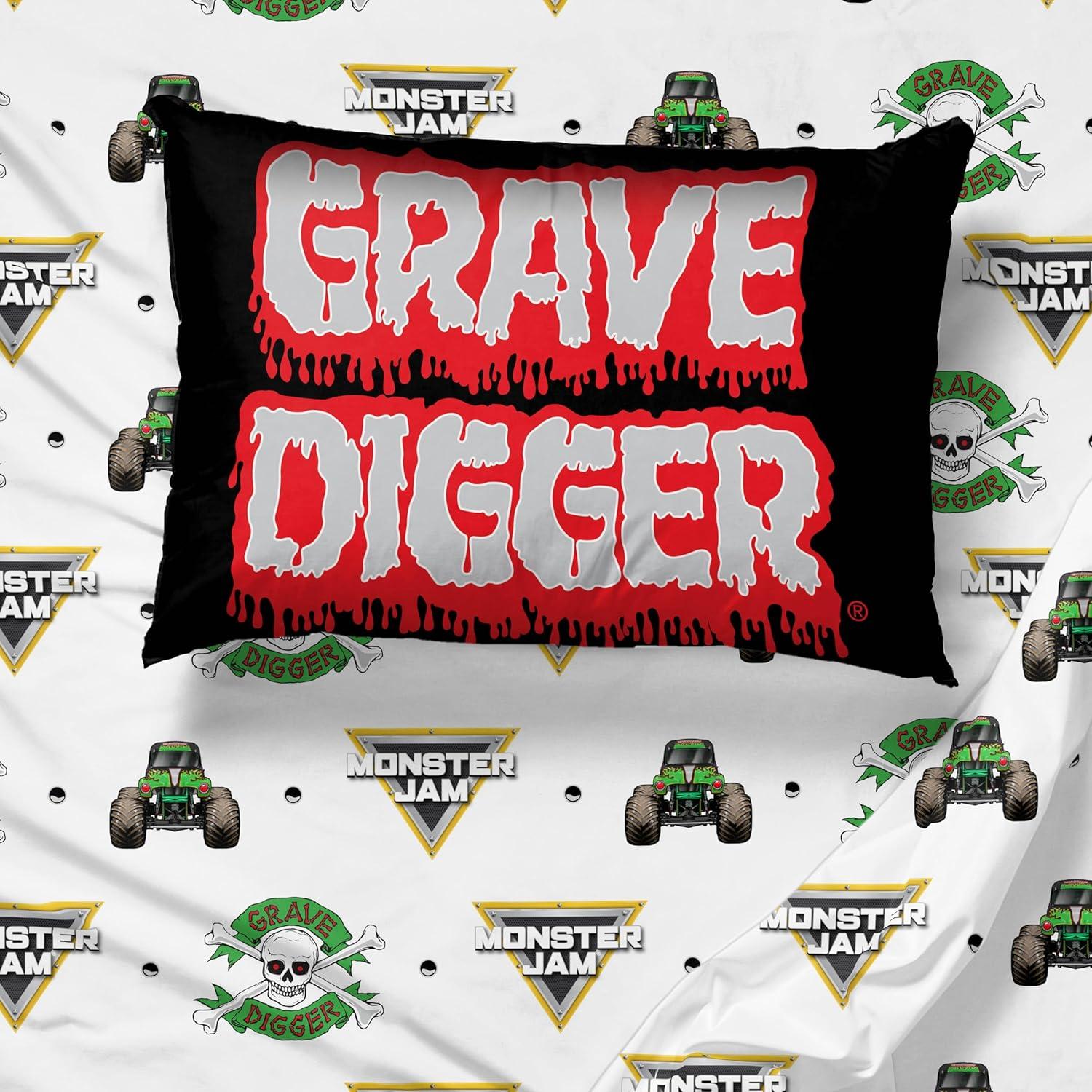 Conjunto de Sábanas Monster Jam Grave Digger 3 Piezas