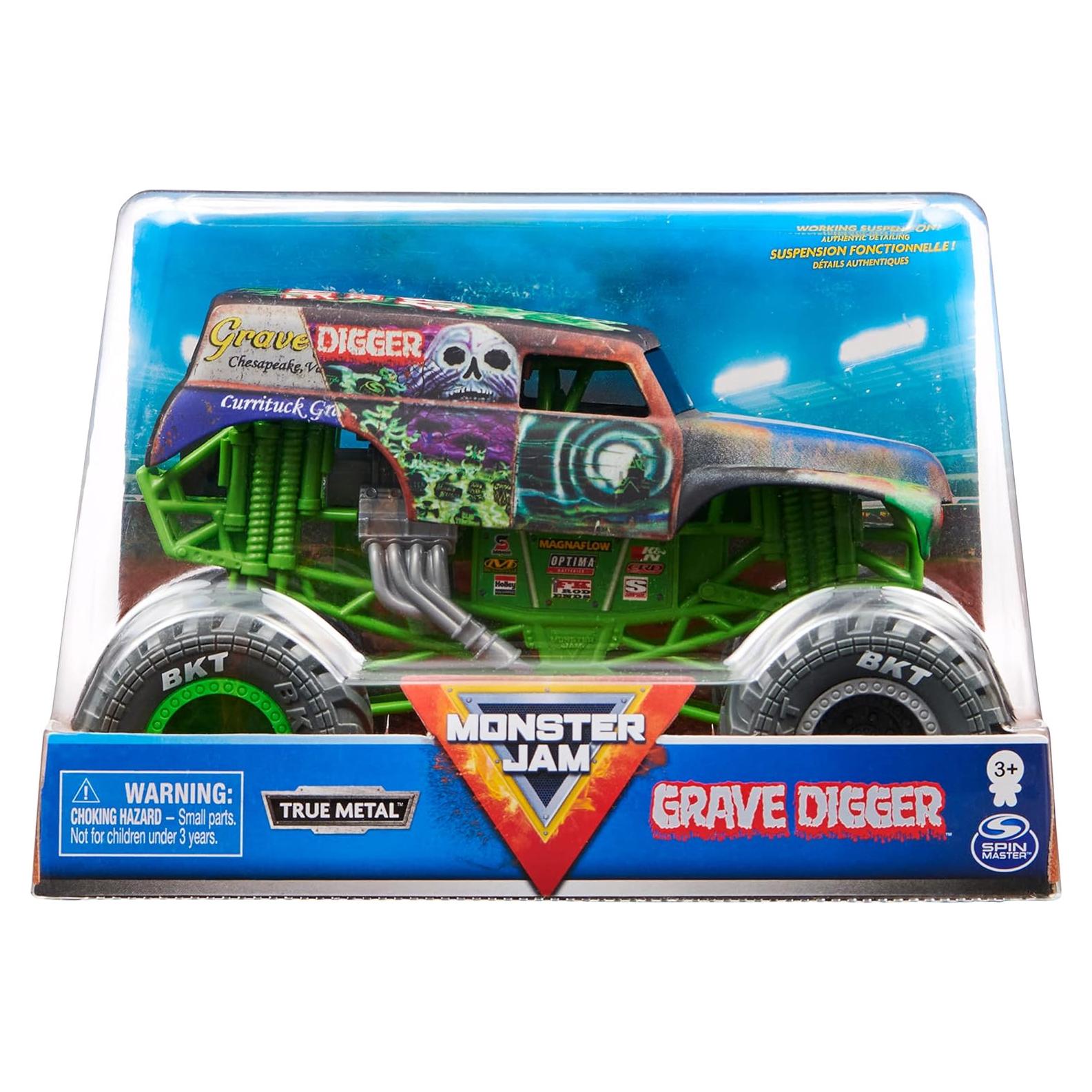Camión Monstruo Die-Cast Monster Jam Grave Digger 1:24