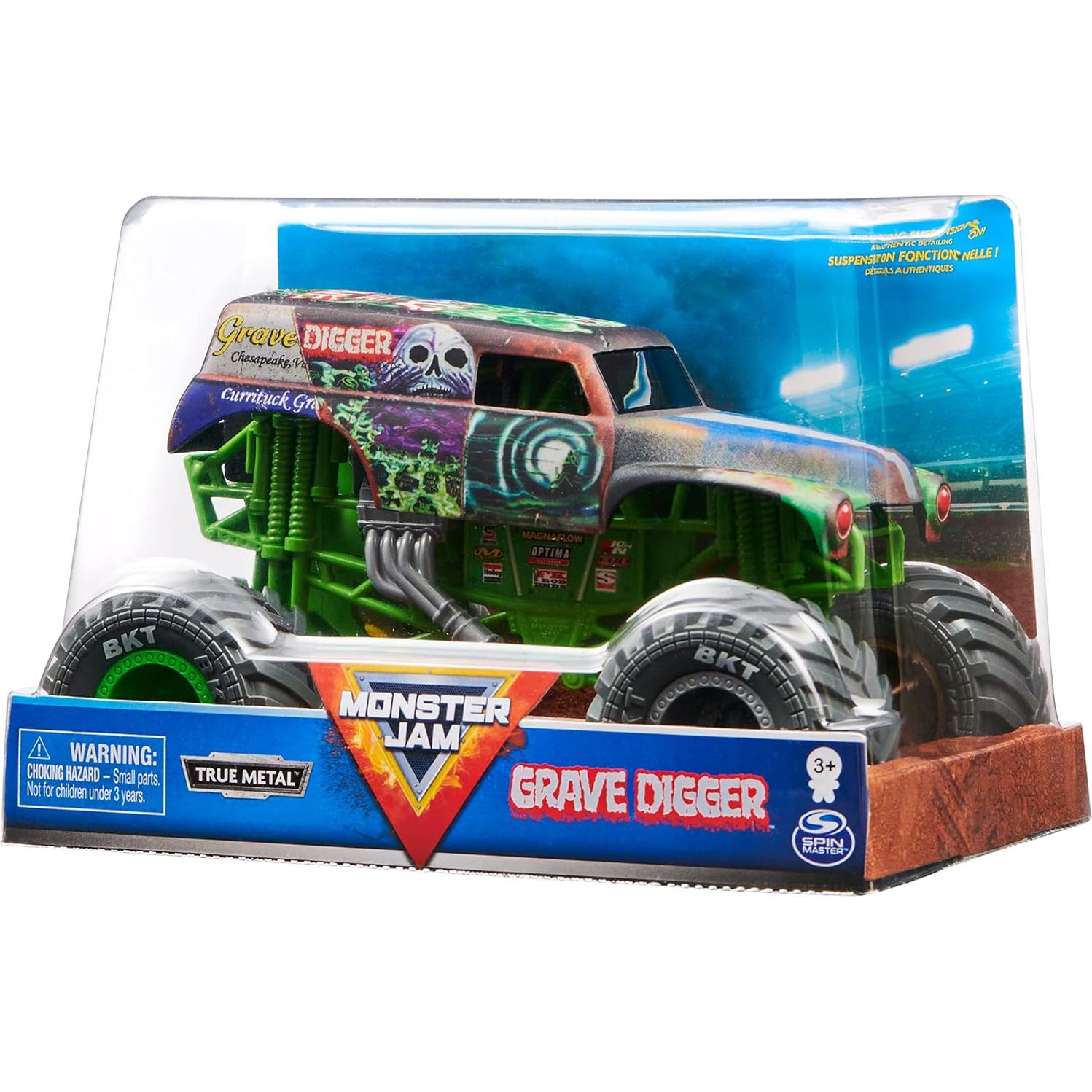 Camión Monstruo Die-Cast Monster Jam Grave Digger 1:24