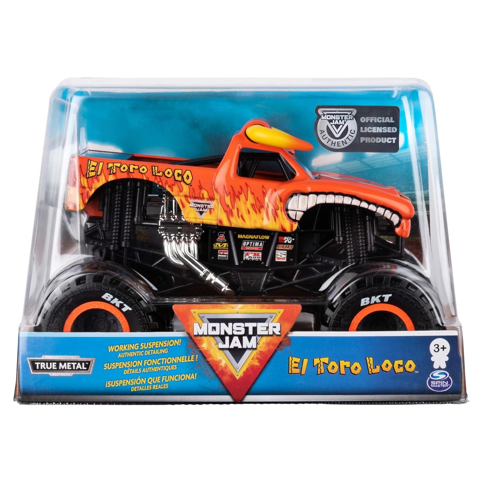 Camión Monstruo Die-Cast El Toro Loco Monster Jam 1:24