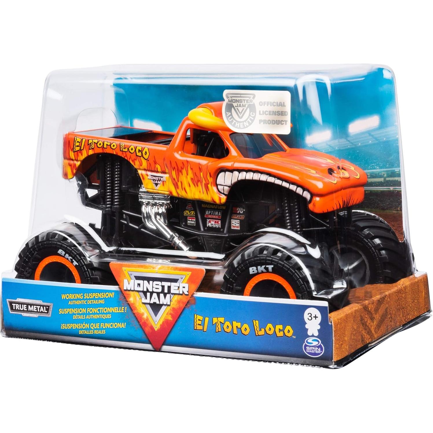 Camión Monstruo Die-Cast El Toro Loco Monster Jam 1:24