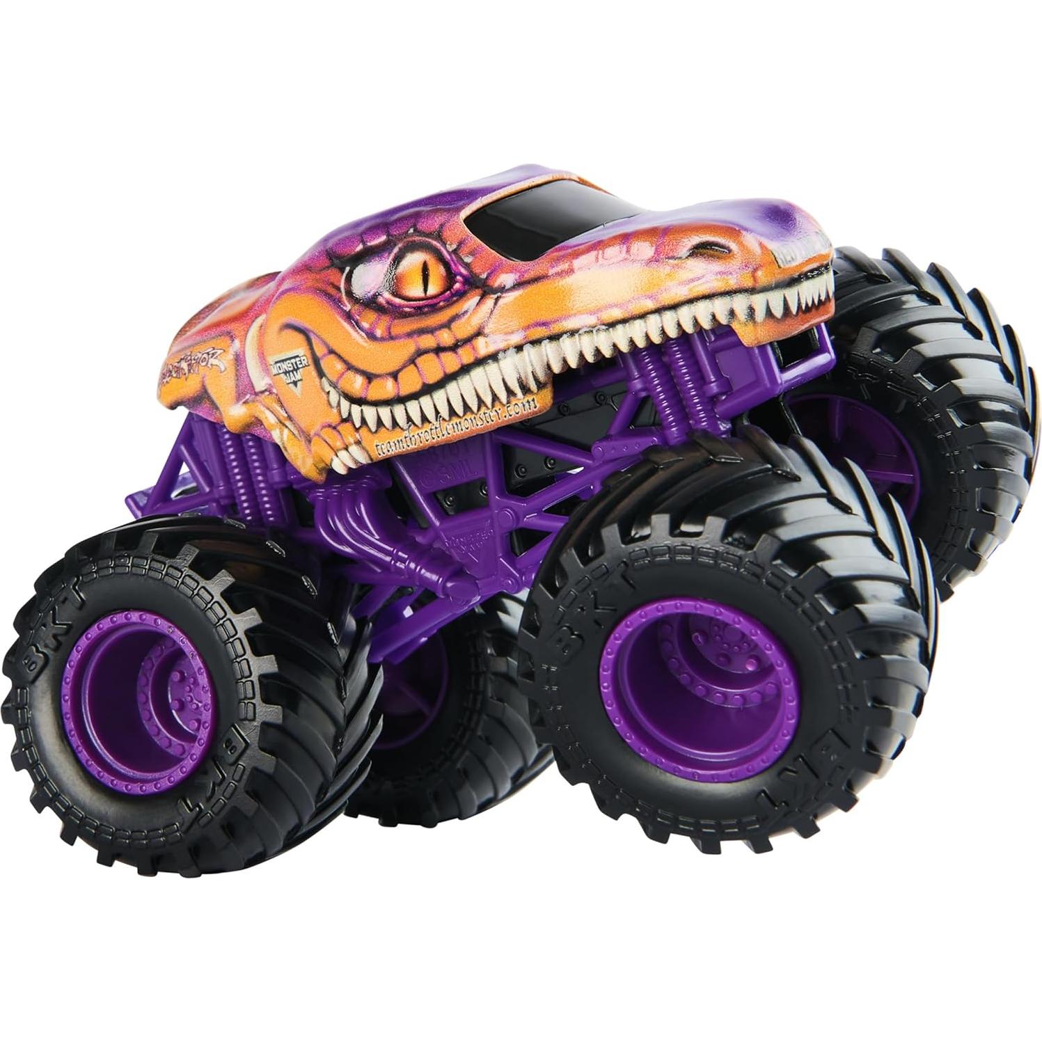 Camiones Monstruo Monster Jam 1:64 - ThunderROARus y Velociraptor