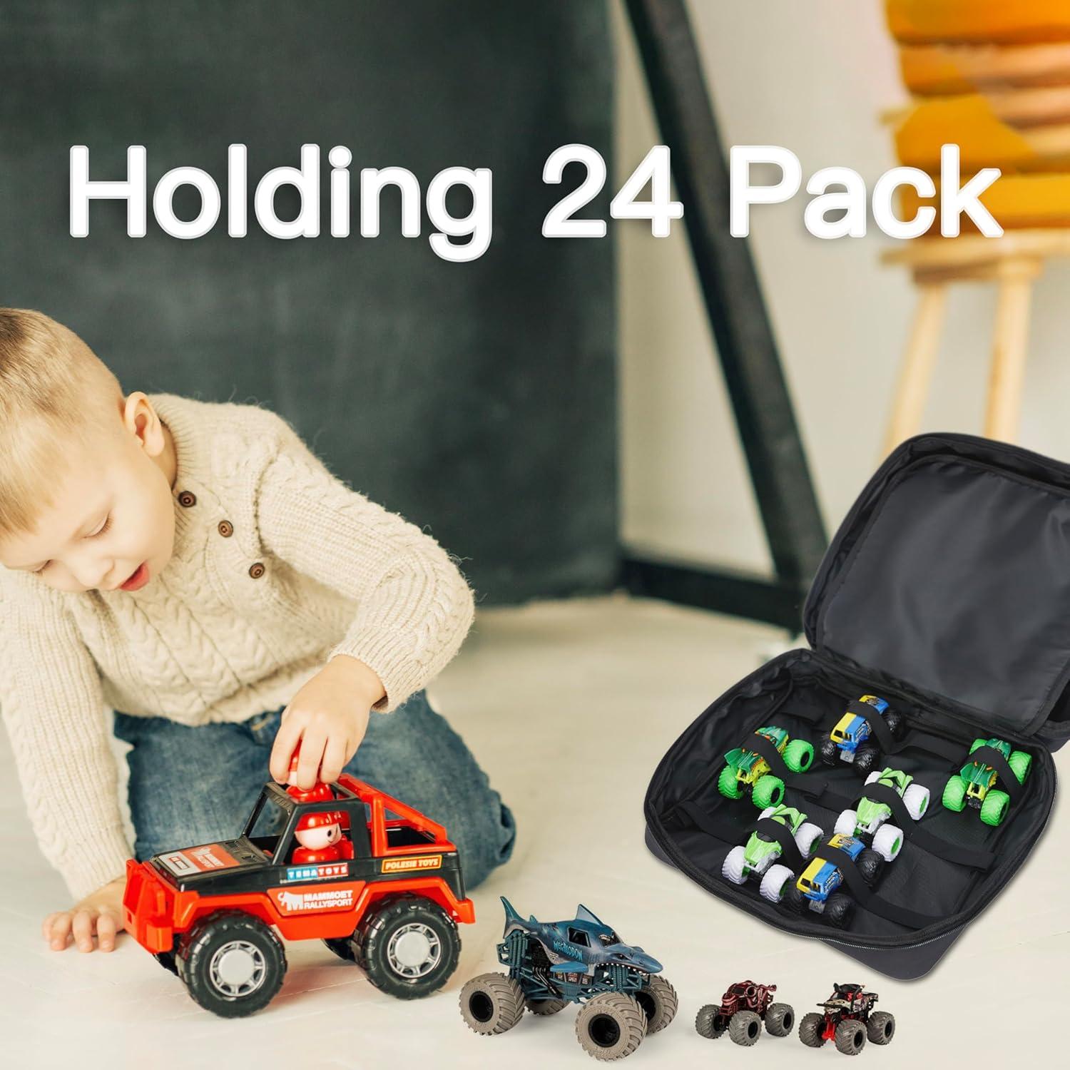 Funda Organizador para 24 Camiones Monster Jam HUHYNN Negra