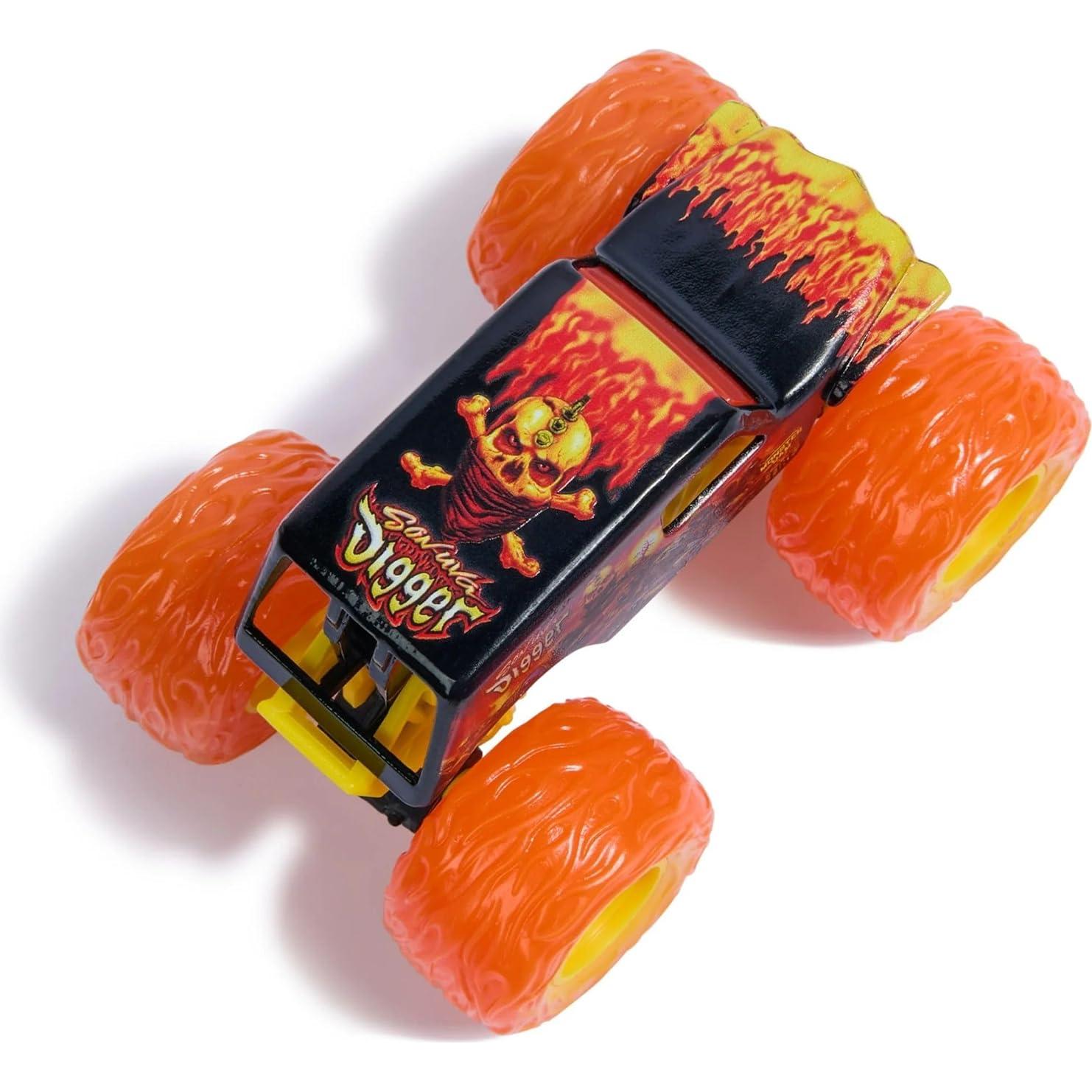 Monster Jam 2024 Fuego y Hielo 1:64 Camiones Son-uva Digger y Earth Shaker