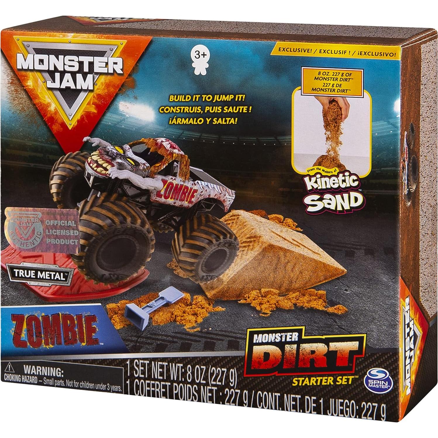 Conjunto Inicial Monster Jam Spin Master Zombie + Monster Dirt 226g