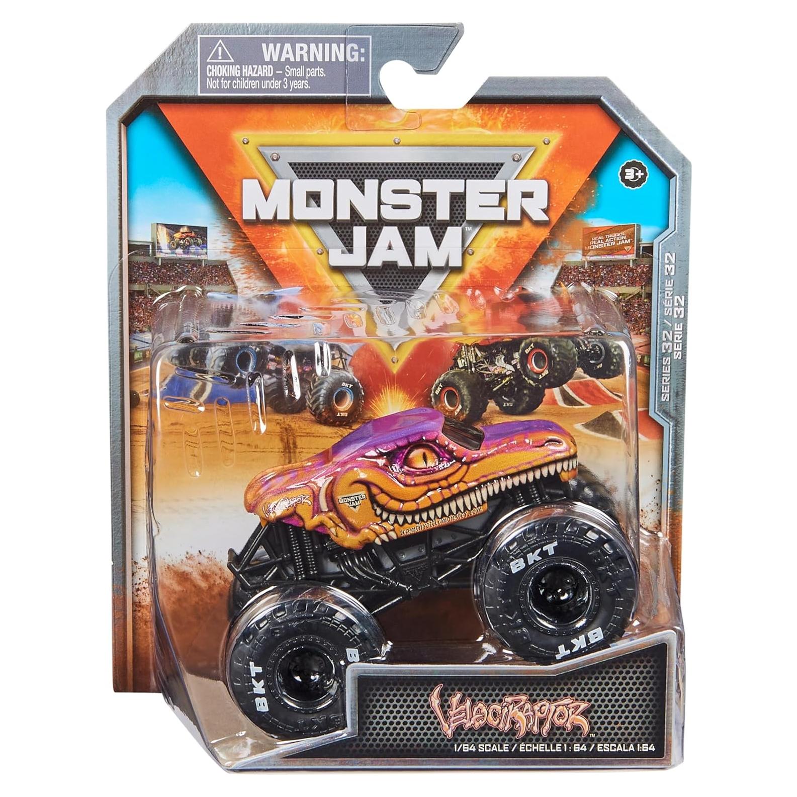 Camión Diecast Monster Jam 2023 Spin Master Velociraptor 10.2cm