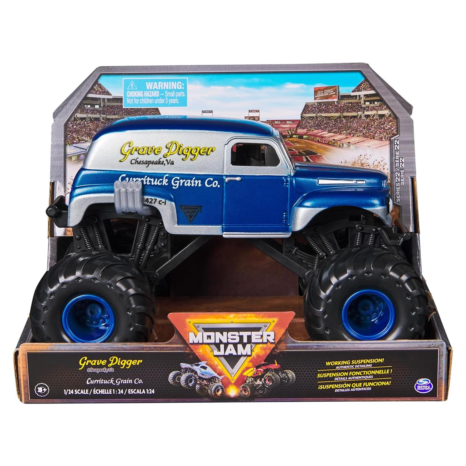 Camión Monstruo Die-Cast Monster Jam Grave Digger 1:24