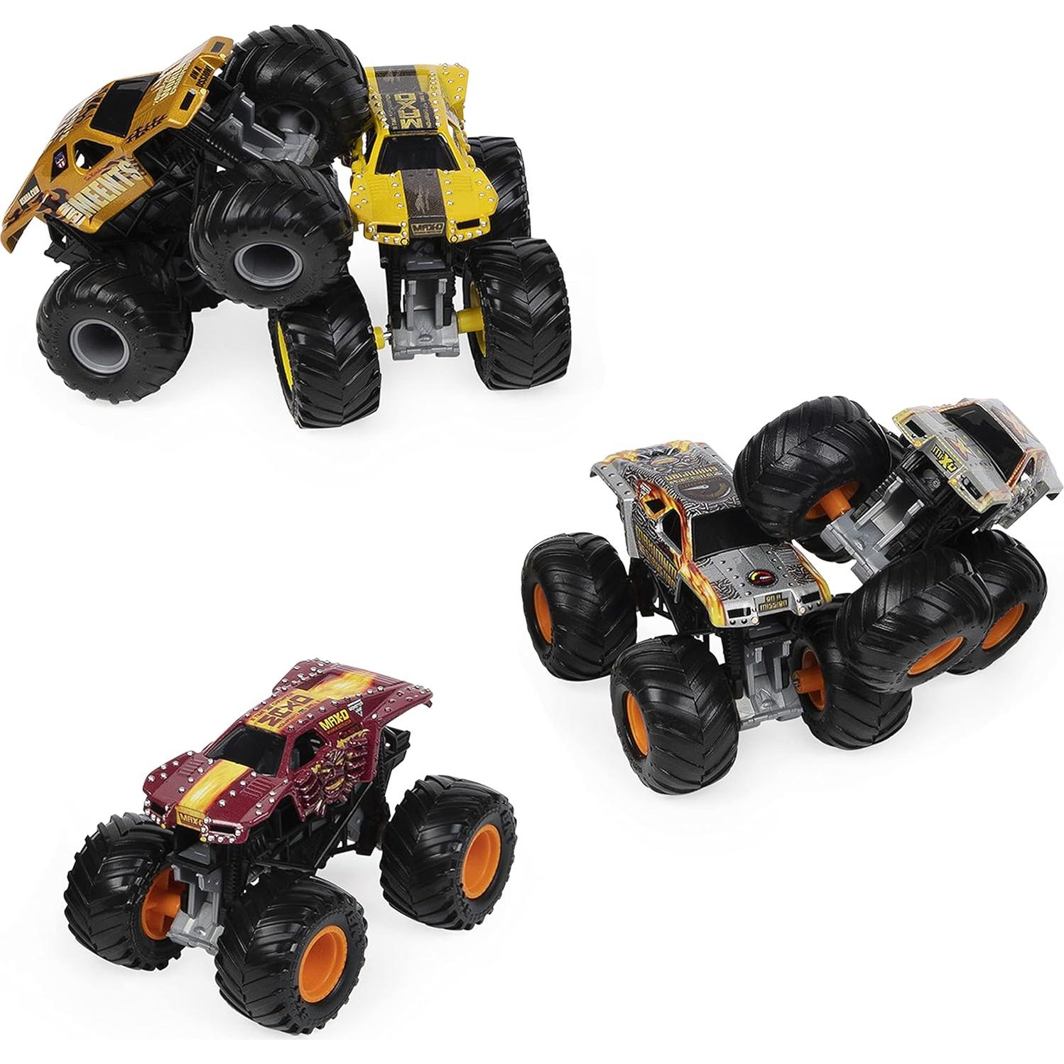 Paquete de 5 Camiones Monstruo Max-D 1:64 Spin Master