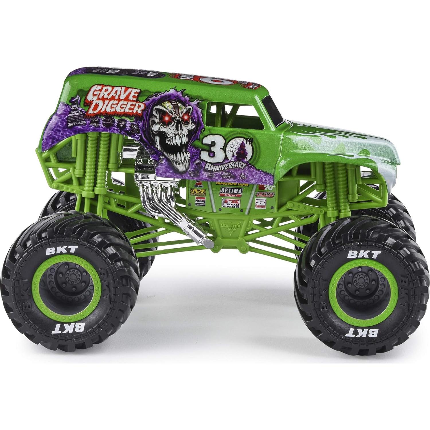 Camión Monstruo Grave Digger 1:24 Monster Jam - Spin Master