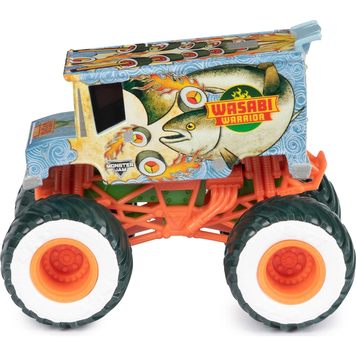 Camión Monstruo Metal Fundido Monster Jam Wasabi Warrior 1:64
