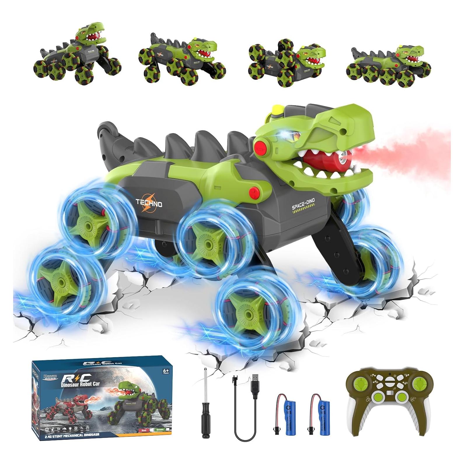 Coche de Control Remoto Dinosaurio KSSVZZ 8WD Verde 27.9cm