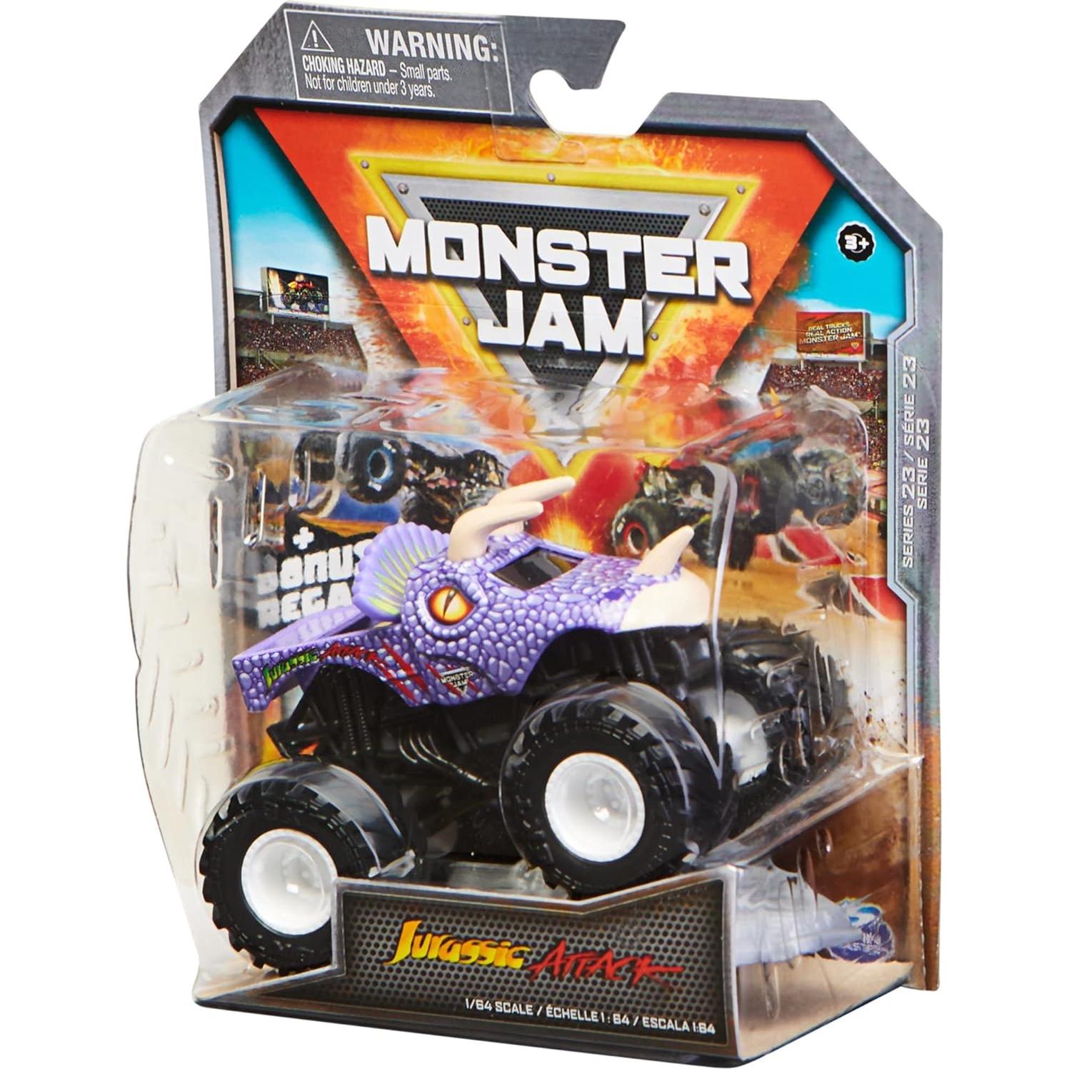 Camión Monstruo Diecast 1:64 Monster Jam Spin Master Jurassic Attack