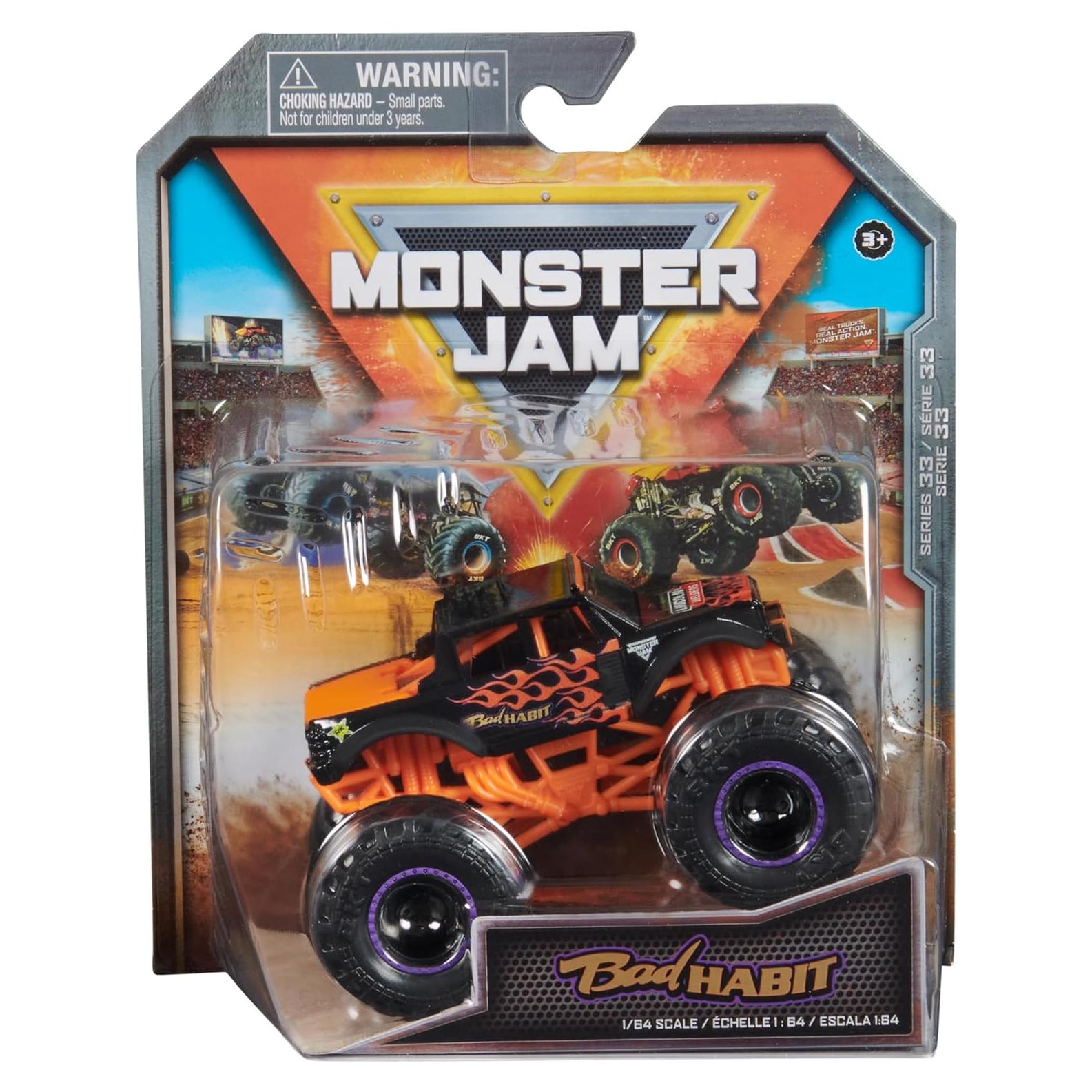 Camión Monster Jam Mal Habito 1:64 Spin Master Naranja